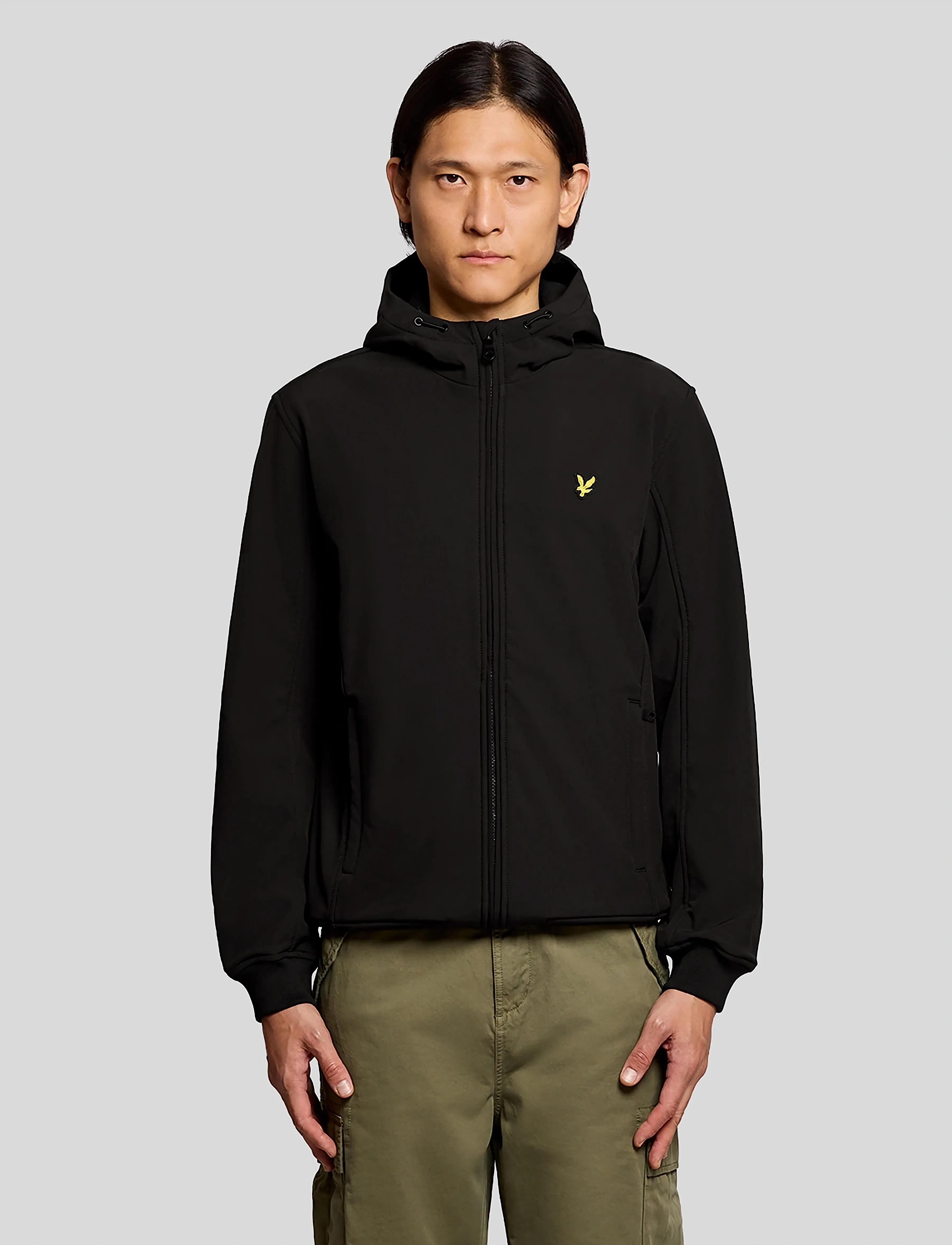 Lyle & Scott Fleece Back Softshell Jacket - Outerwear - Z865 JET BLACK / black