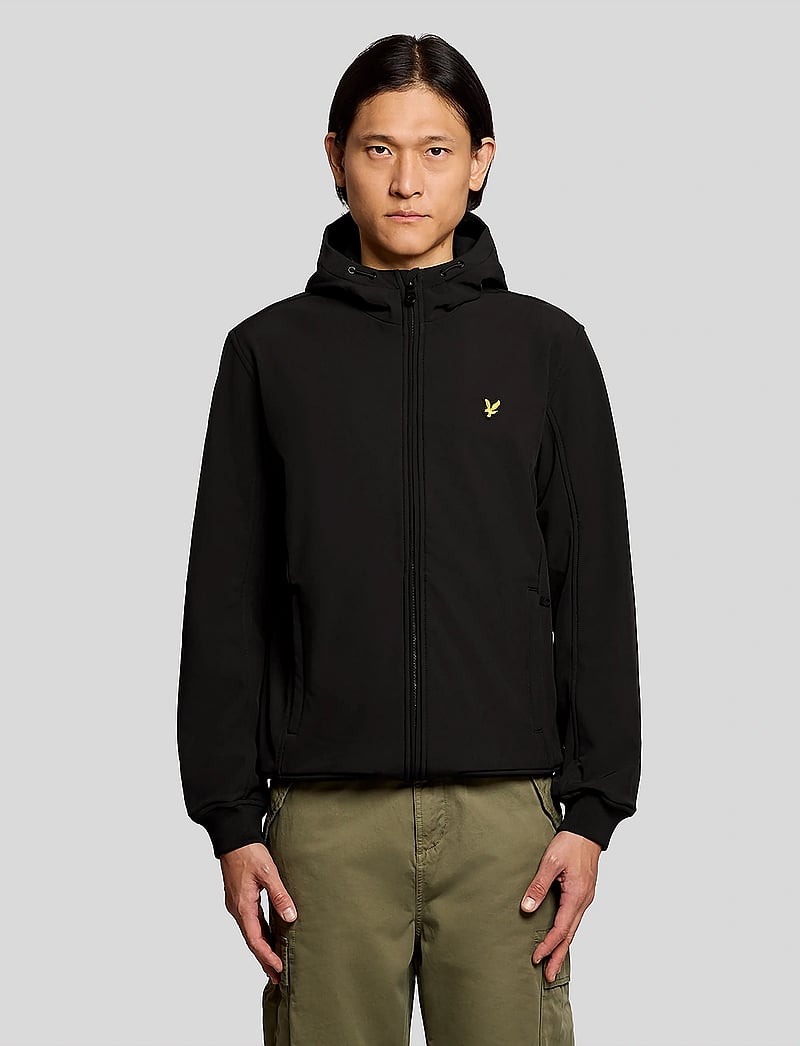 Lyle & Scott - Fleece Back Softshell Jacket - frühlingsjacken - z865 jet black - 0