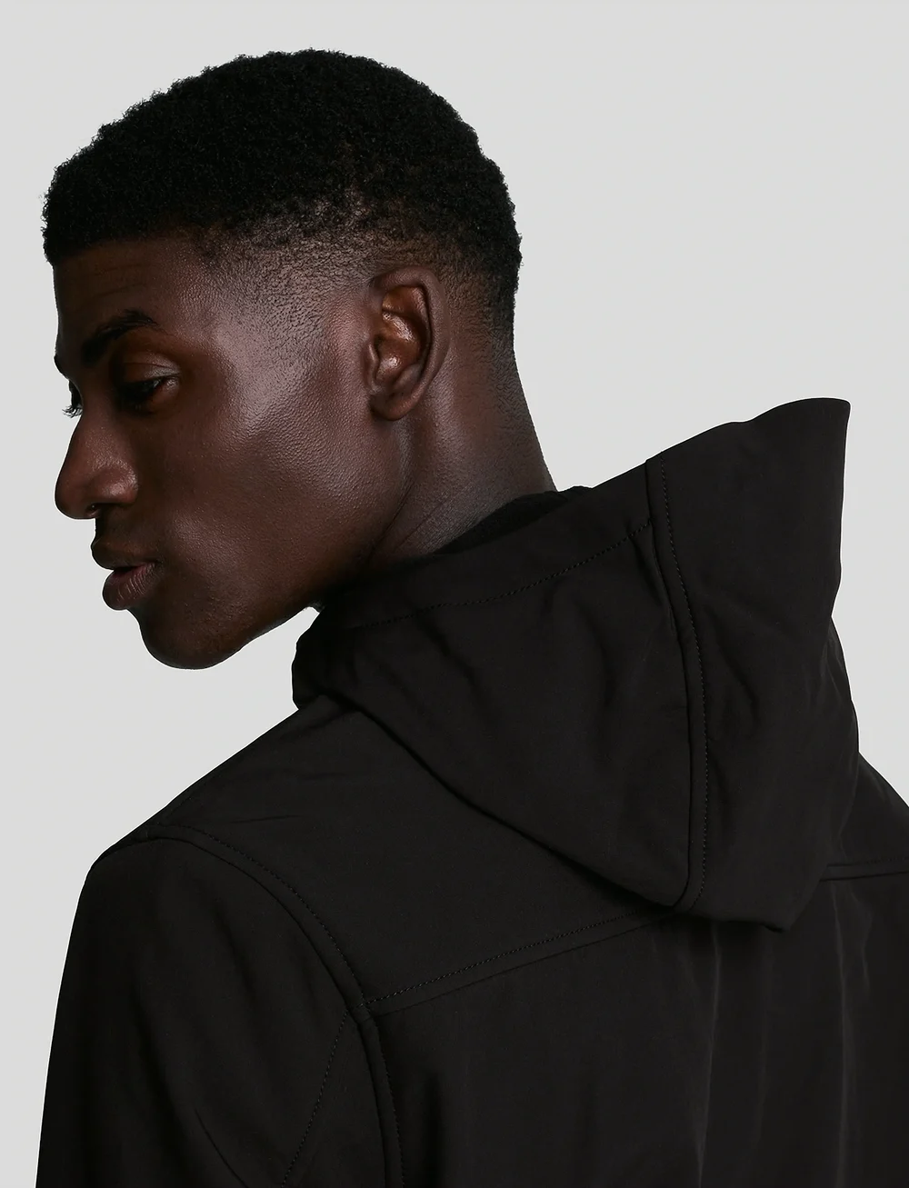 Lyle & Scott - Fleece Back Softshell Jacket - fall jackets - z865 jet black - 5