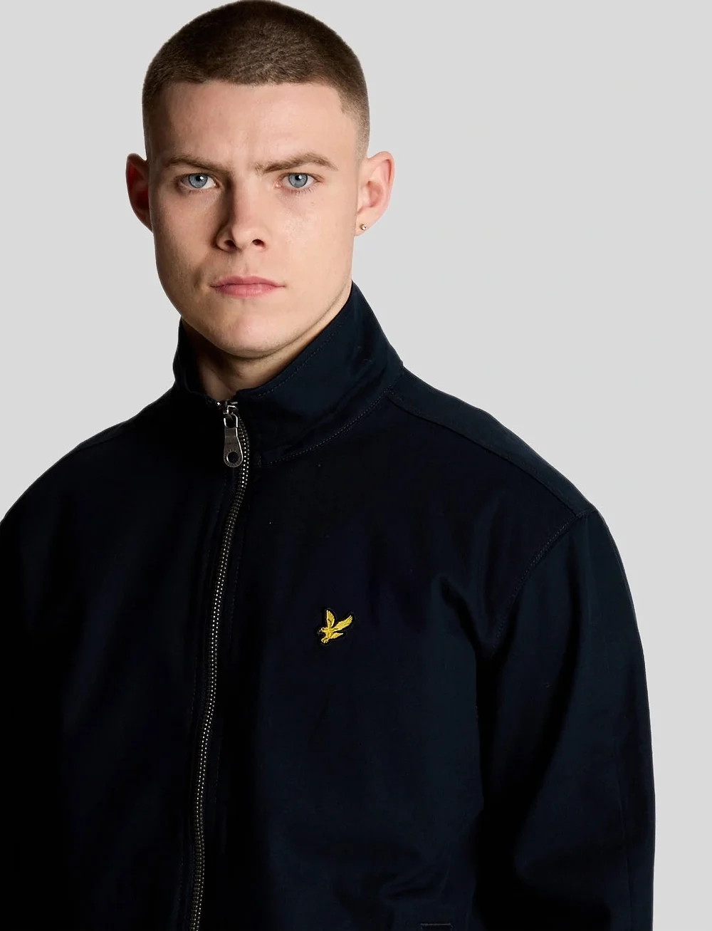Lyle & Scott - High Neck Twill Jacket - höstjackor - z271 dark navy - 2