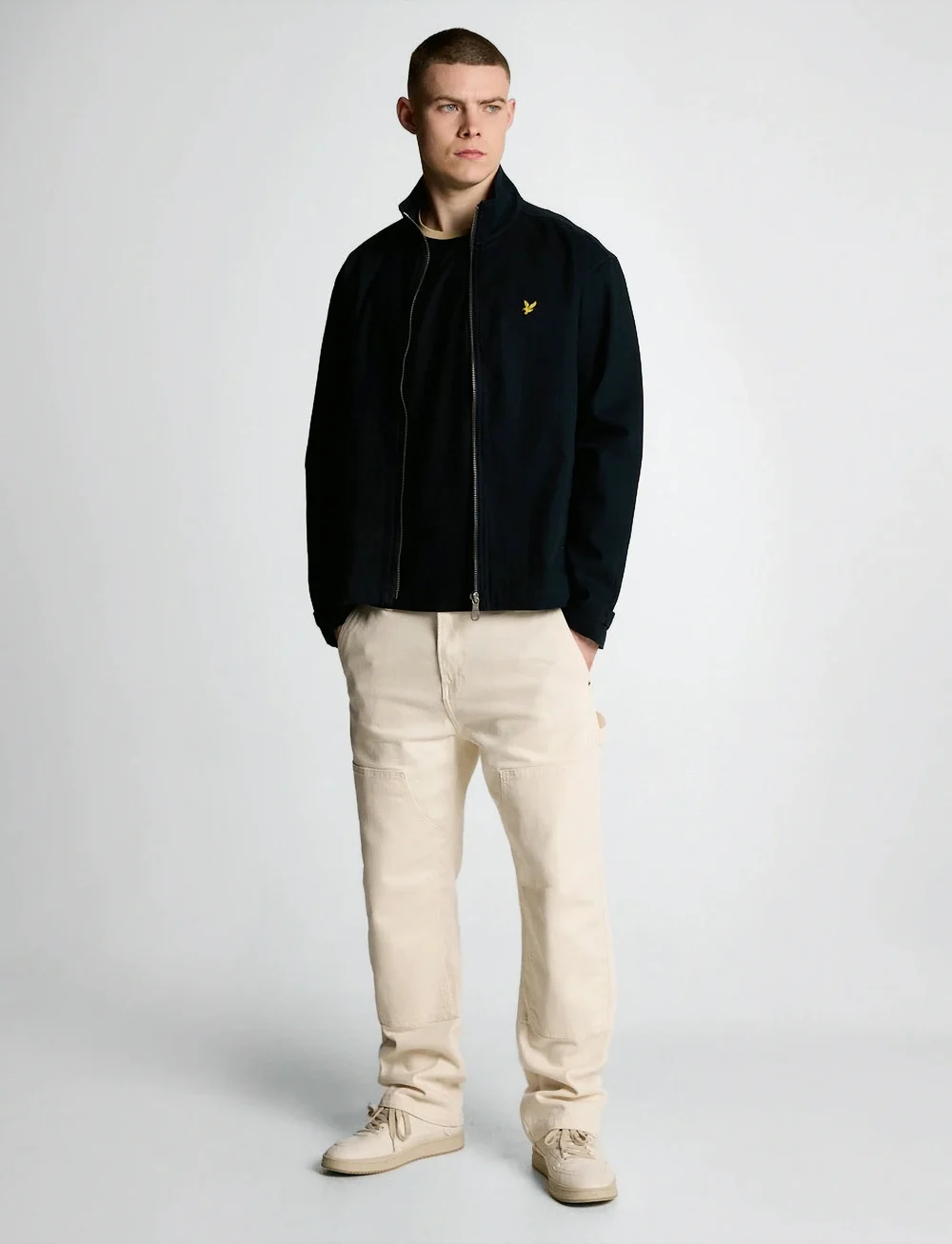 Lyle & Scott - High Neck Twill Jacket - höstjackor - z271 dark navy - 3