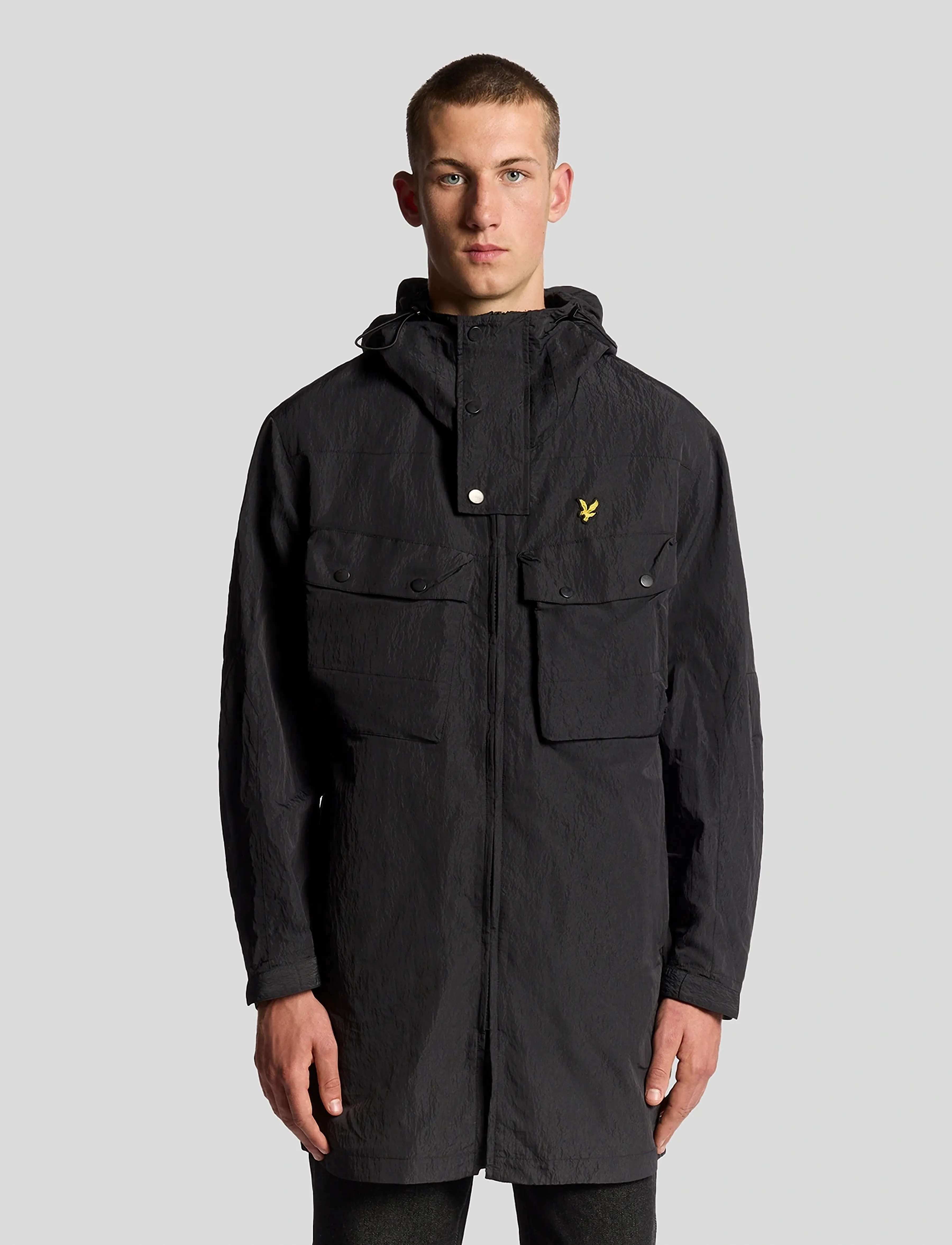 Lyle & Scott Guard Parka, XXL, Jackets, Schwarz - Parkas, Männerswear