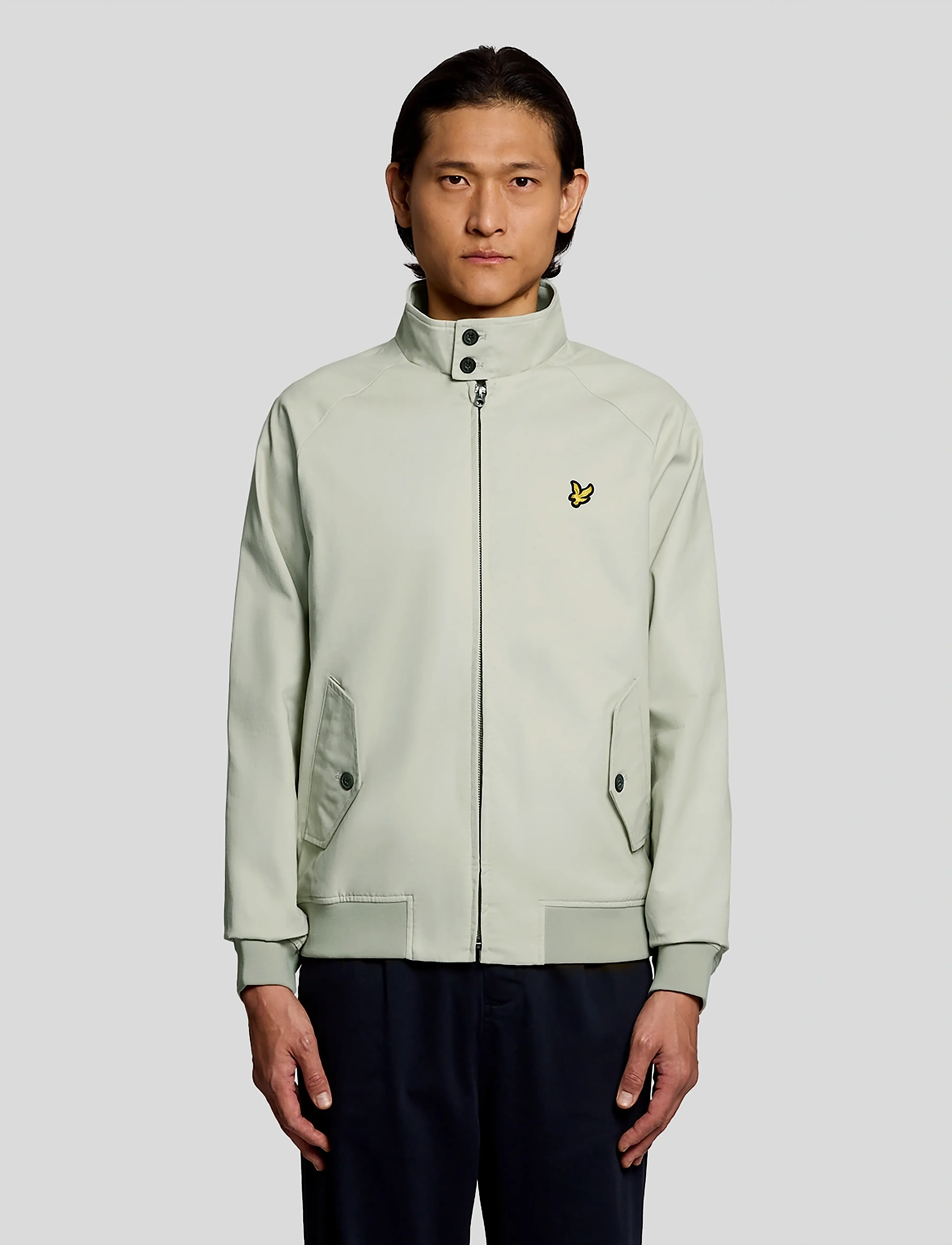 Lyle & Scott Cotton Harrington Jacket, L, Jackets, Braun - Light Männerswear