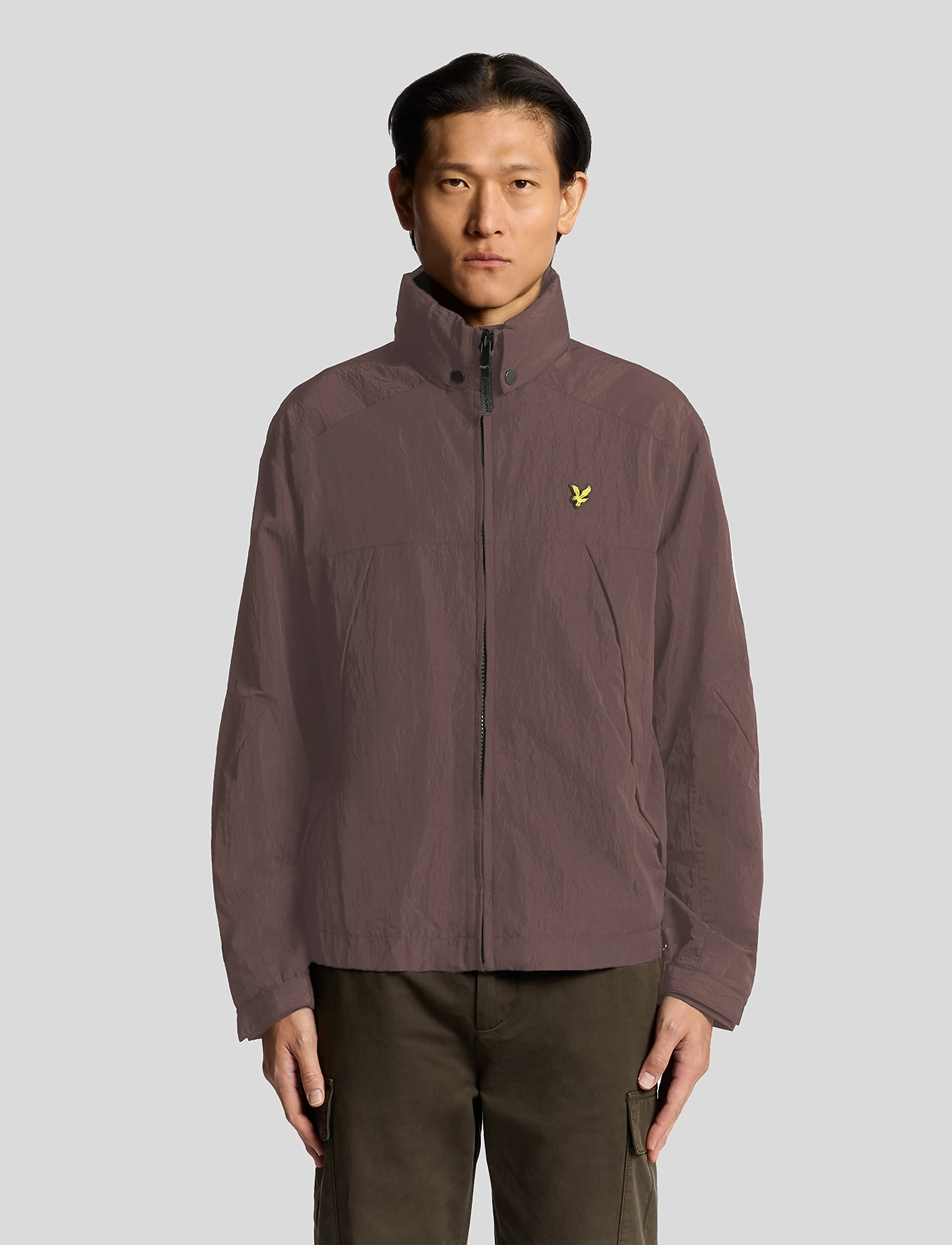 Lyle & Scott Fold Away Hood Jacket, S, Brown, Jakker > Lette Jakker, Herre
