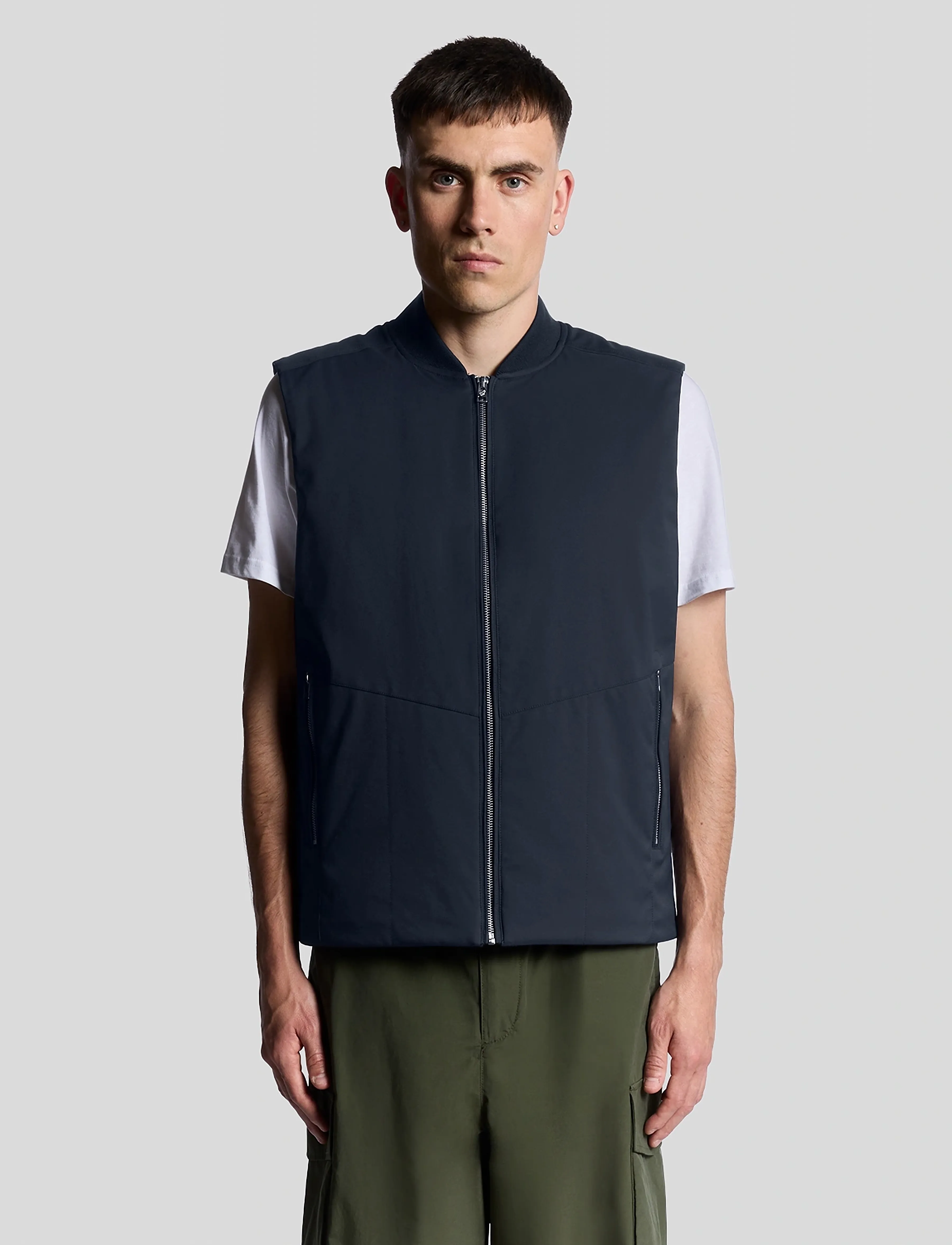 Lyle & Scott Quilted Shell Gilet, XL, Navy, Overtøj > Veste, Herre
