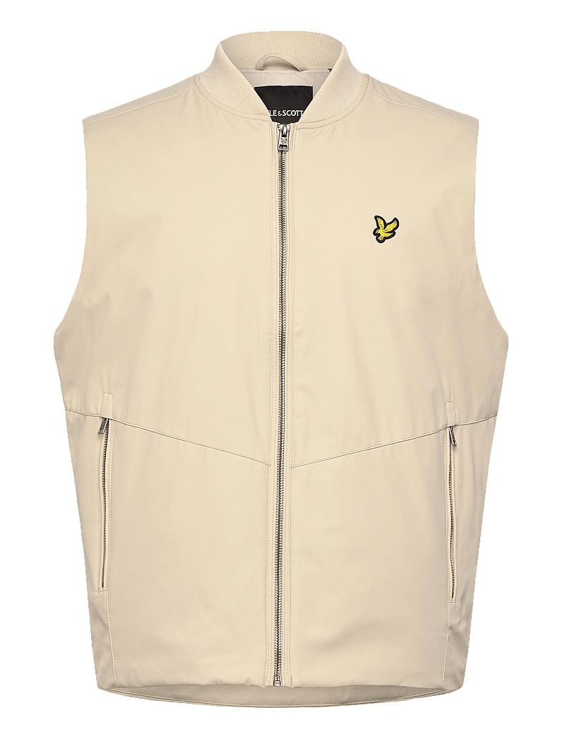 Lyle & Scott - Quilted Shell Gilet - vests - x865 grey taupe - 1