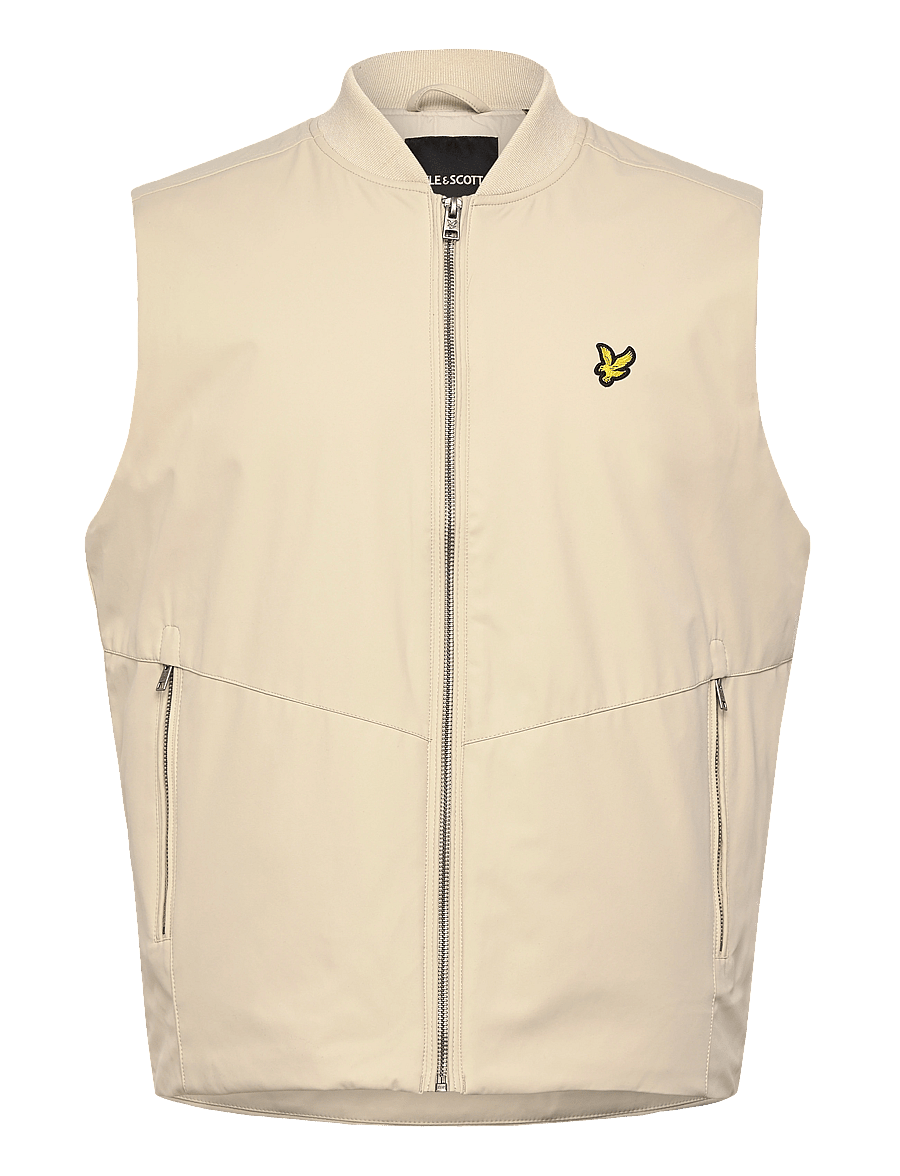 Lyle & Scott - Quilted Shell Gilet - västar - x865 grey taupe - 1