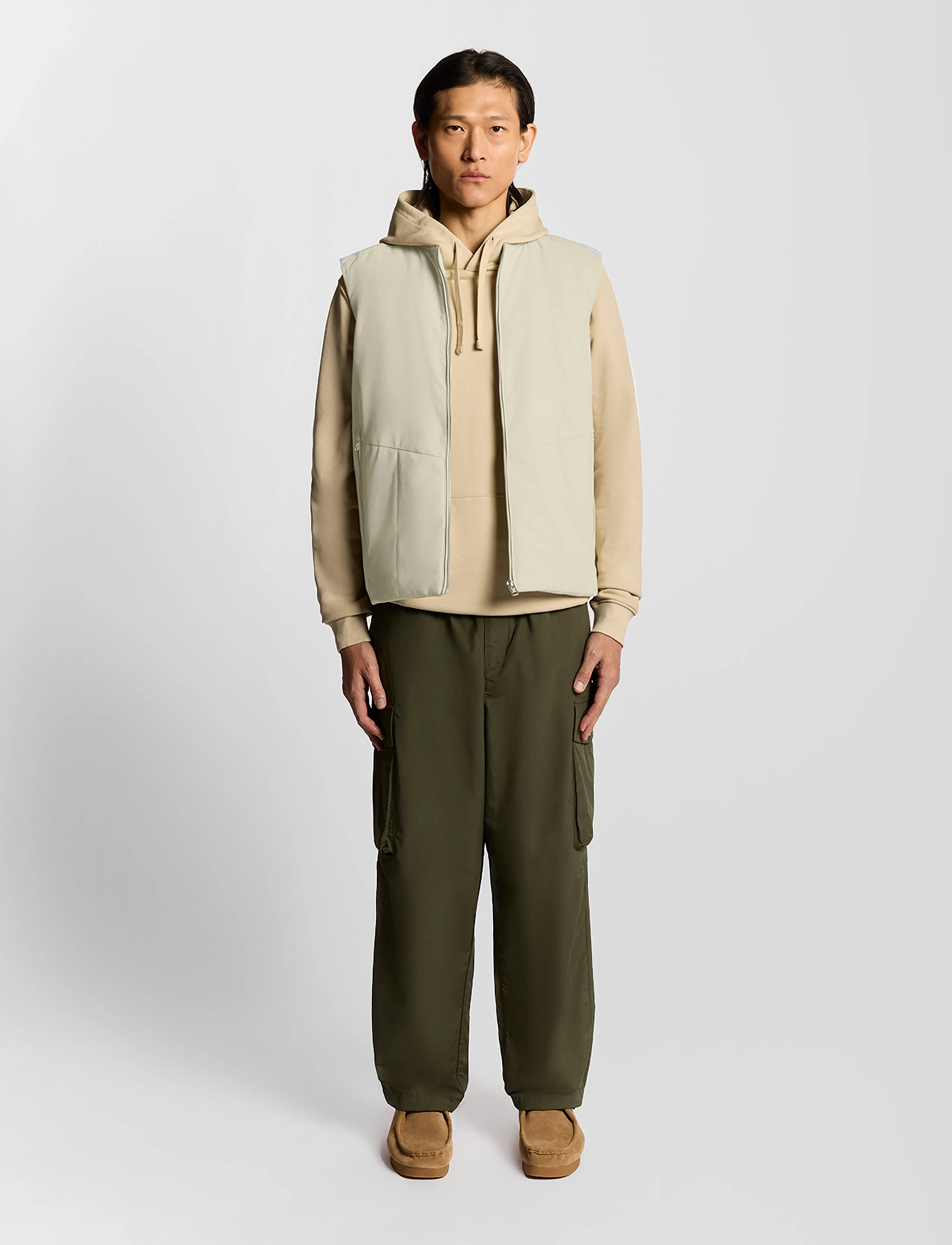 Lyle & Scott - Quilted Shell Gilet - västar - x865 grey taupe - 5