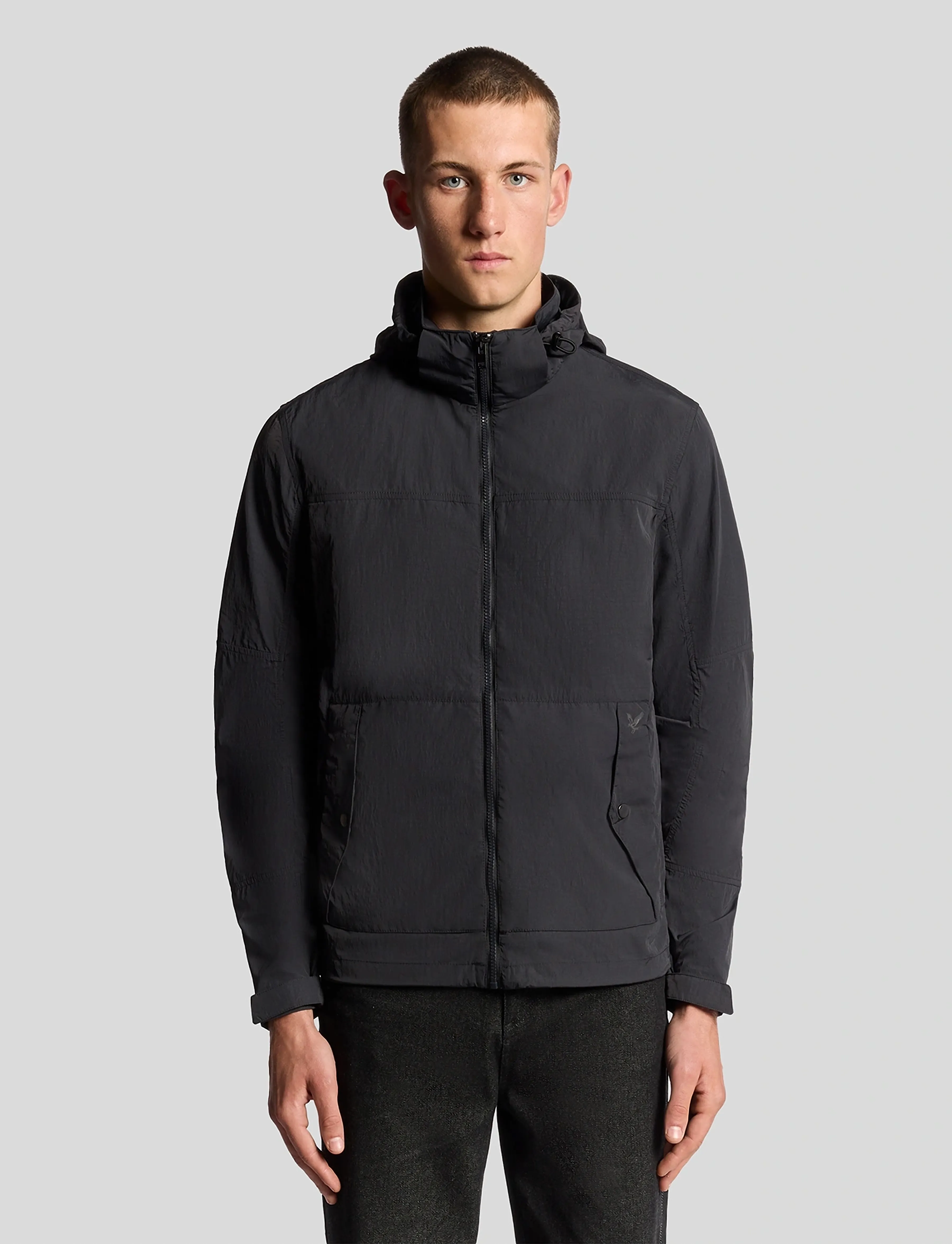 Lyle & Scott Stow Away Jacket, S, Jackets, Schwarz - Light Männerswear