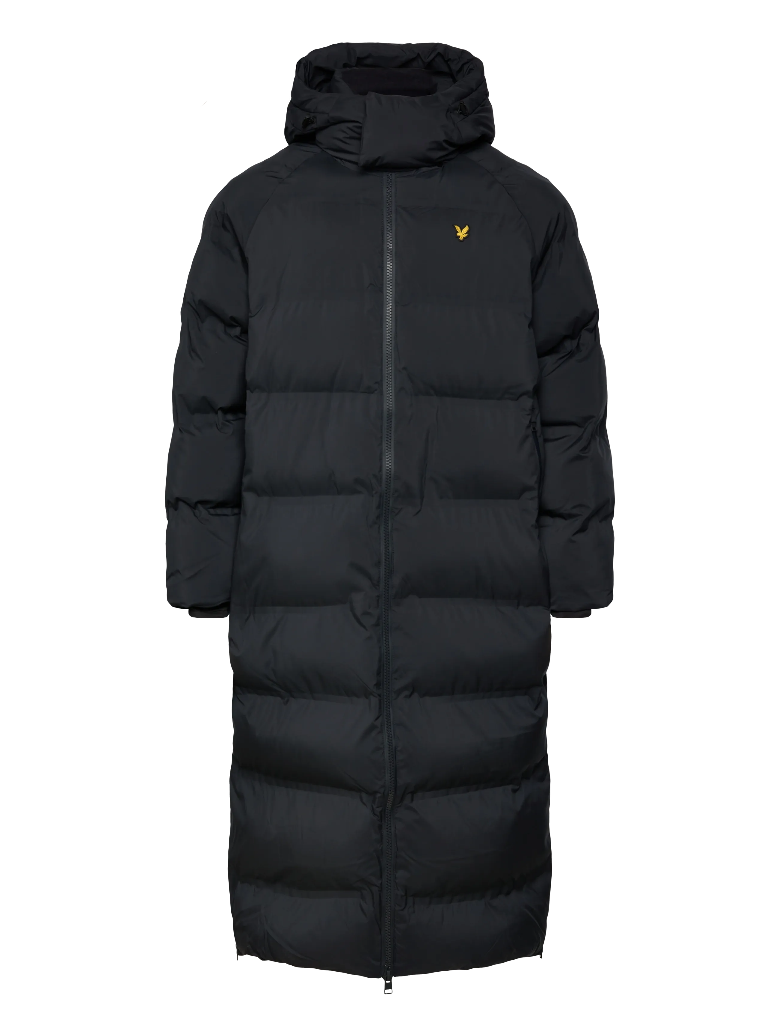 Lyle & Scott Welded Longline Puffer Jacket, Mænd, Lang Dunjakke, Sort, Str: S
