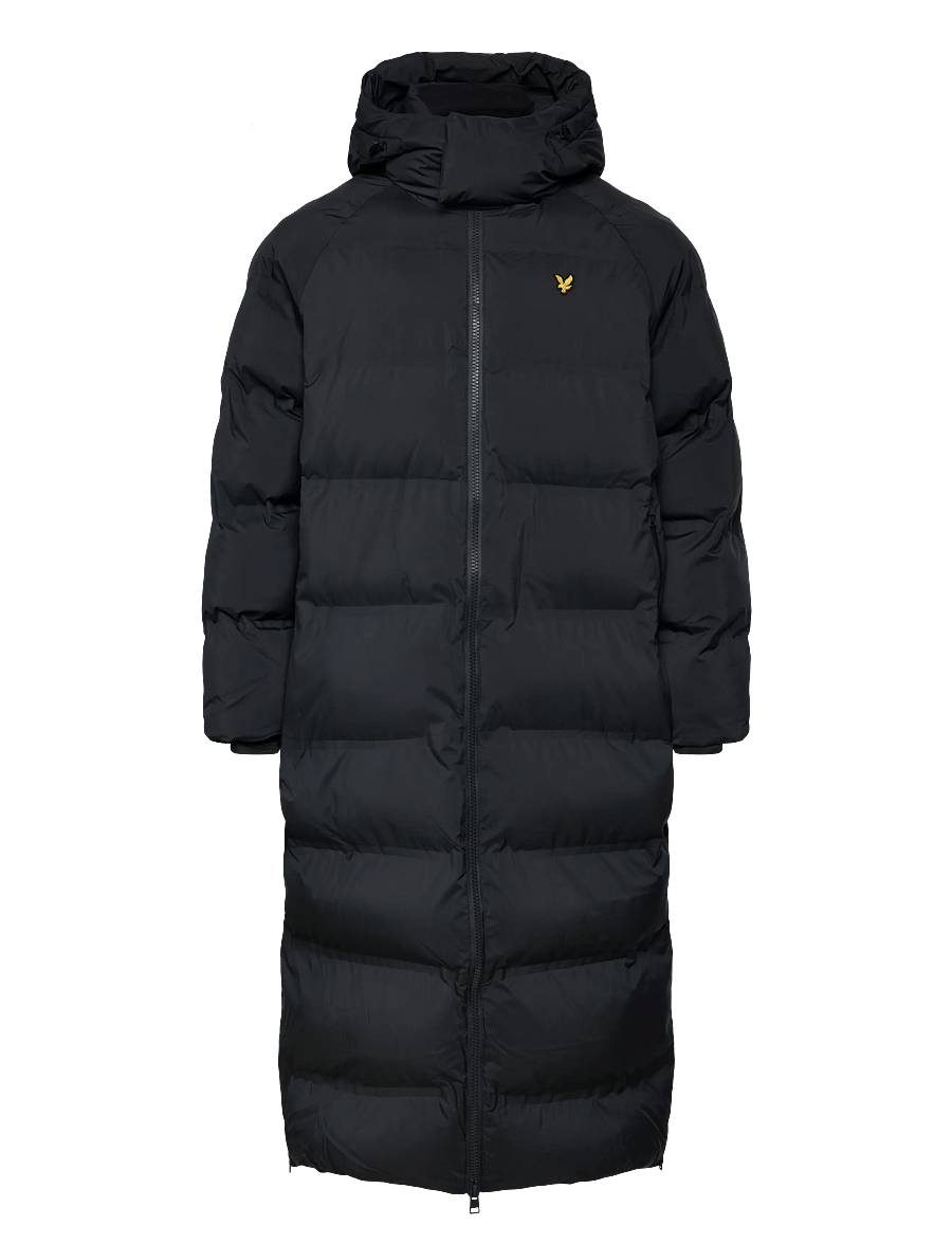 Lyle & Scott - Welded Longline Puffer Jacket - daunenjacken - z865 jet black - 0