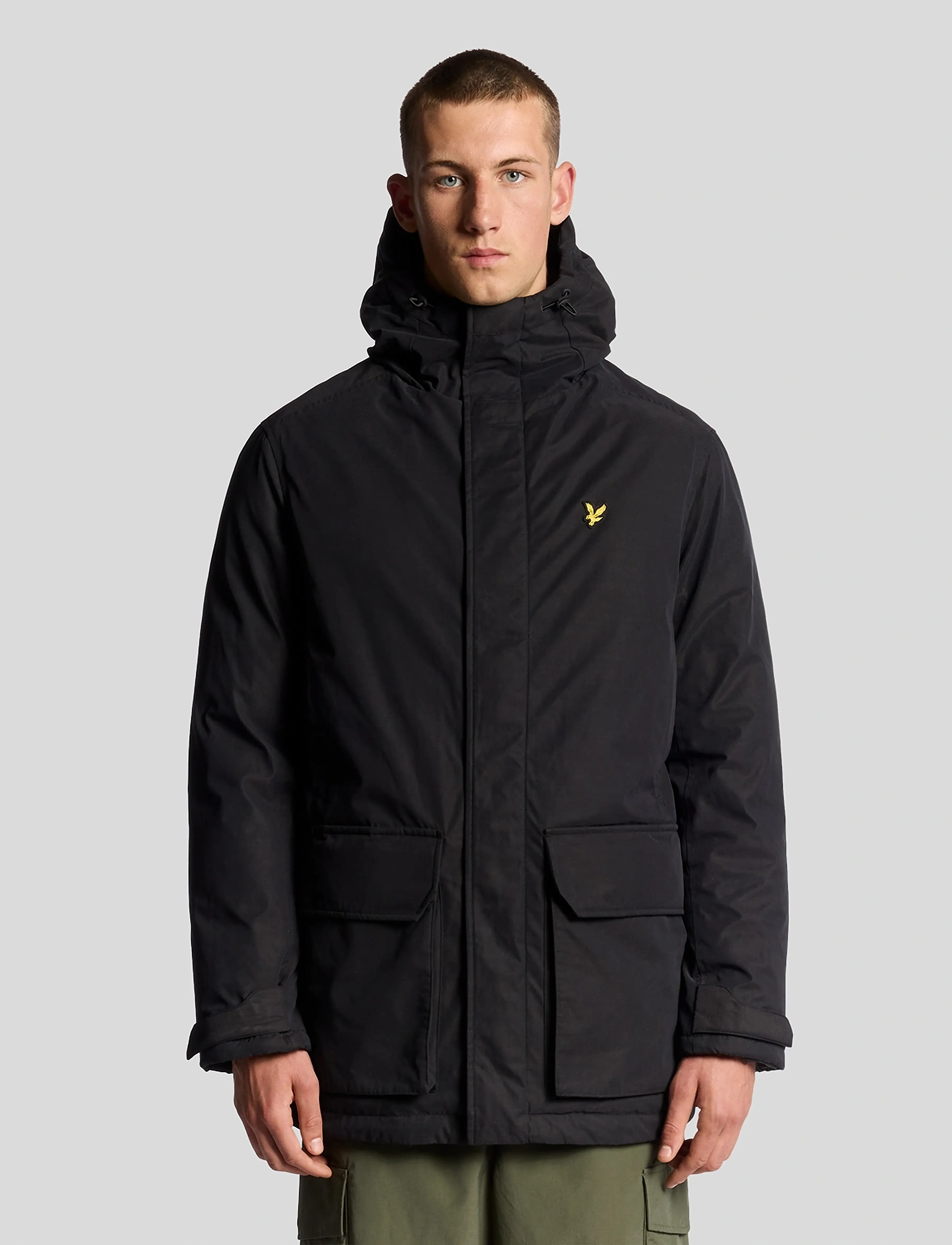 Lyle & Scott Membrane Parka, S, Jackets, Schwarz - Parkas, Männerswear