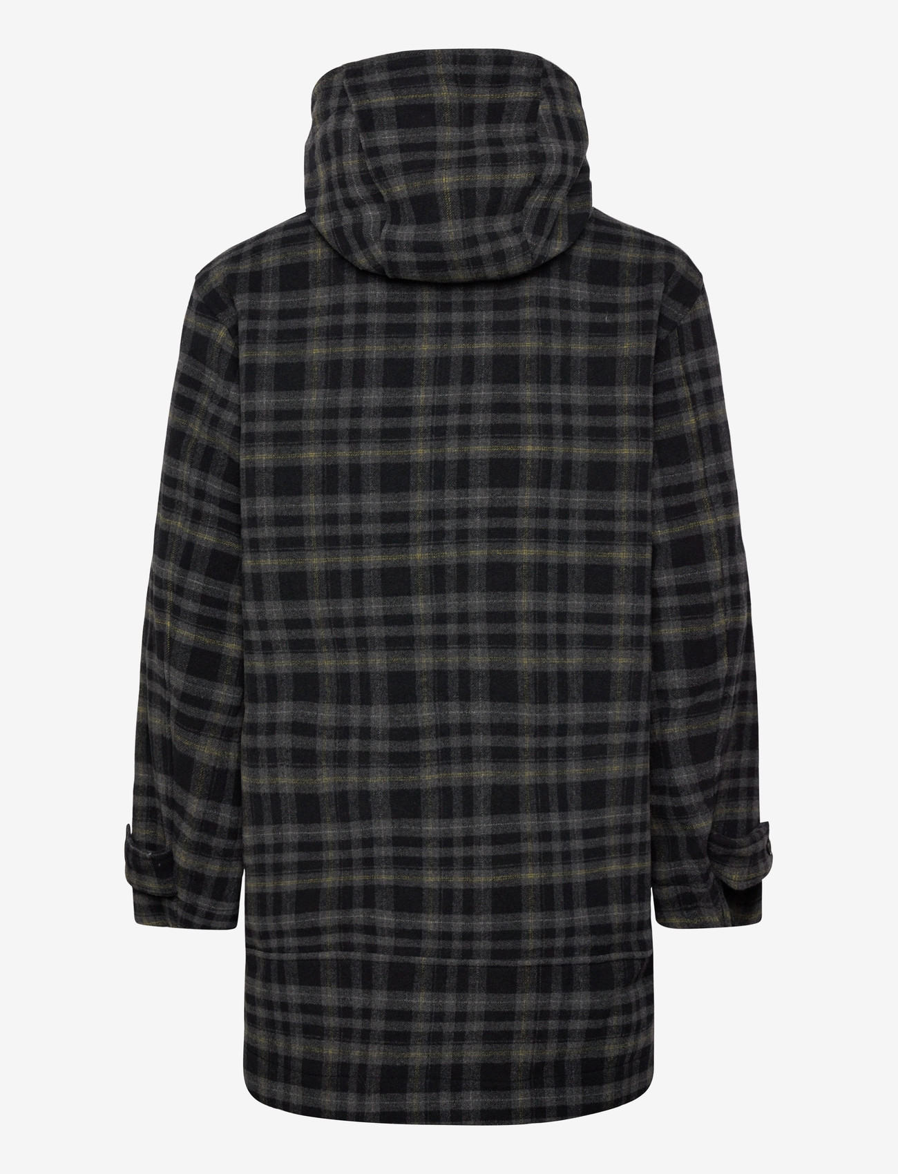 Lyle & Scott - Modular Tartan Duffle Coat - winter jackets - z865 jet black - 2
