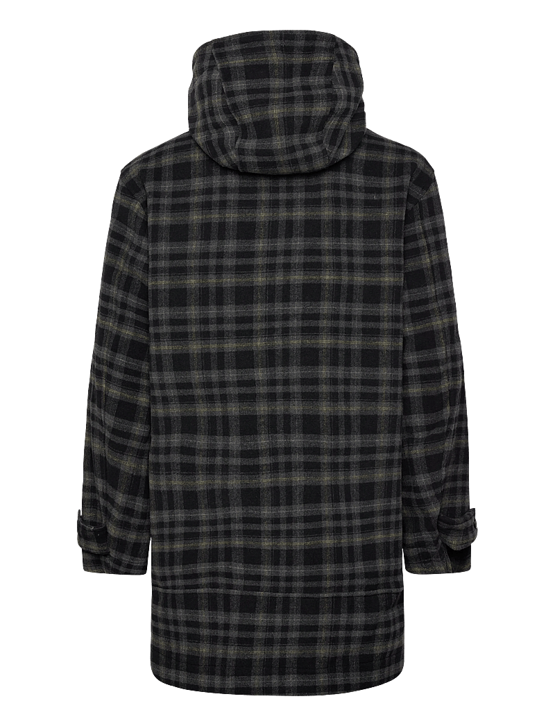 Lyle & Scott - Modular Tartan Duffle Coat - vinterjackor - z865 jet black - 2