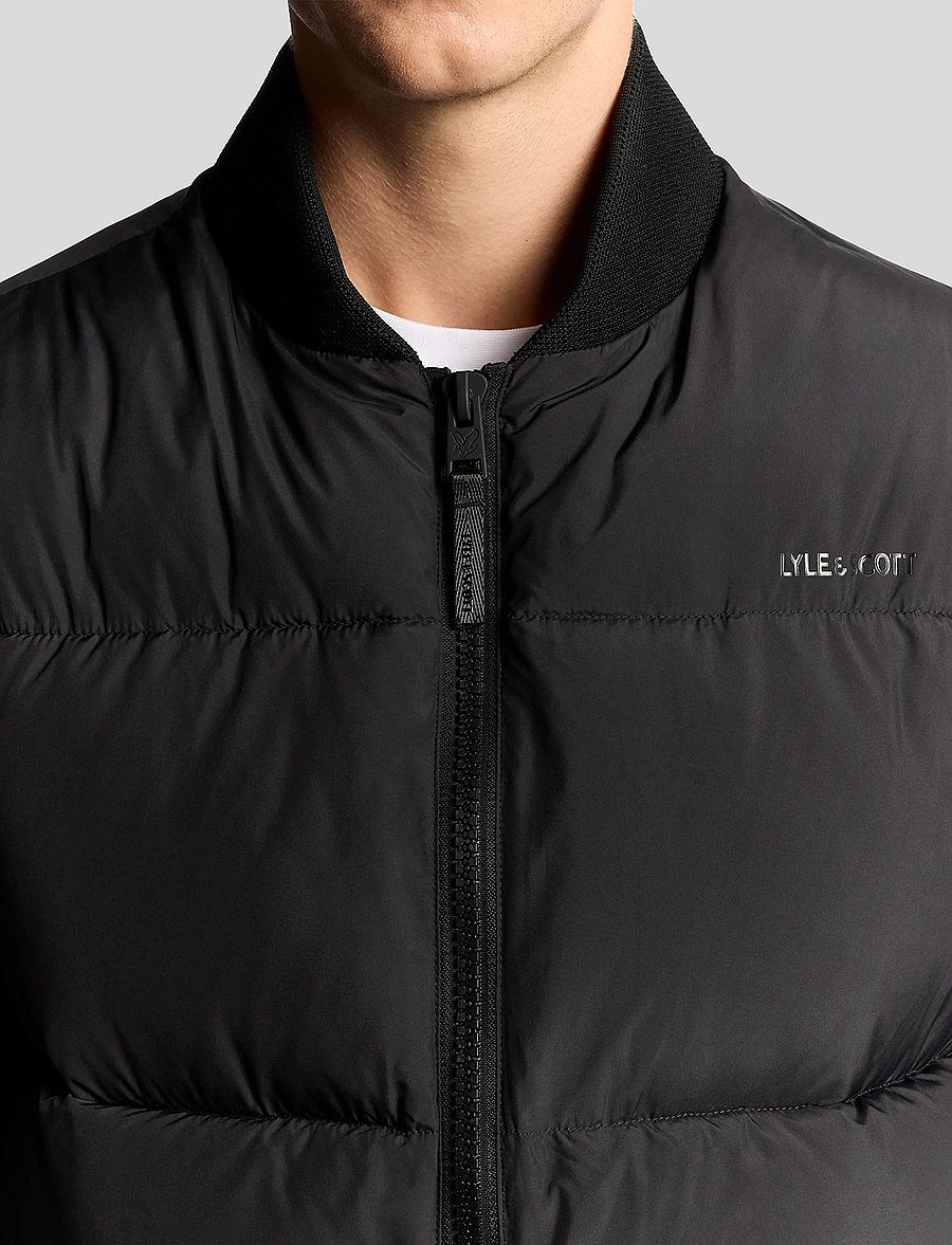 Lyle & Scott - Puffer Bomber Jacket - vårjackor - z865 jet black - 4
