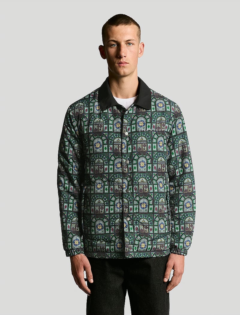 Lyle & Scott - Reversible Printed Jacket - fall jackets - z865 jet black - 0