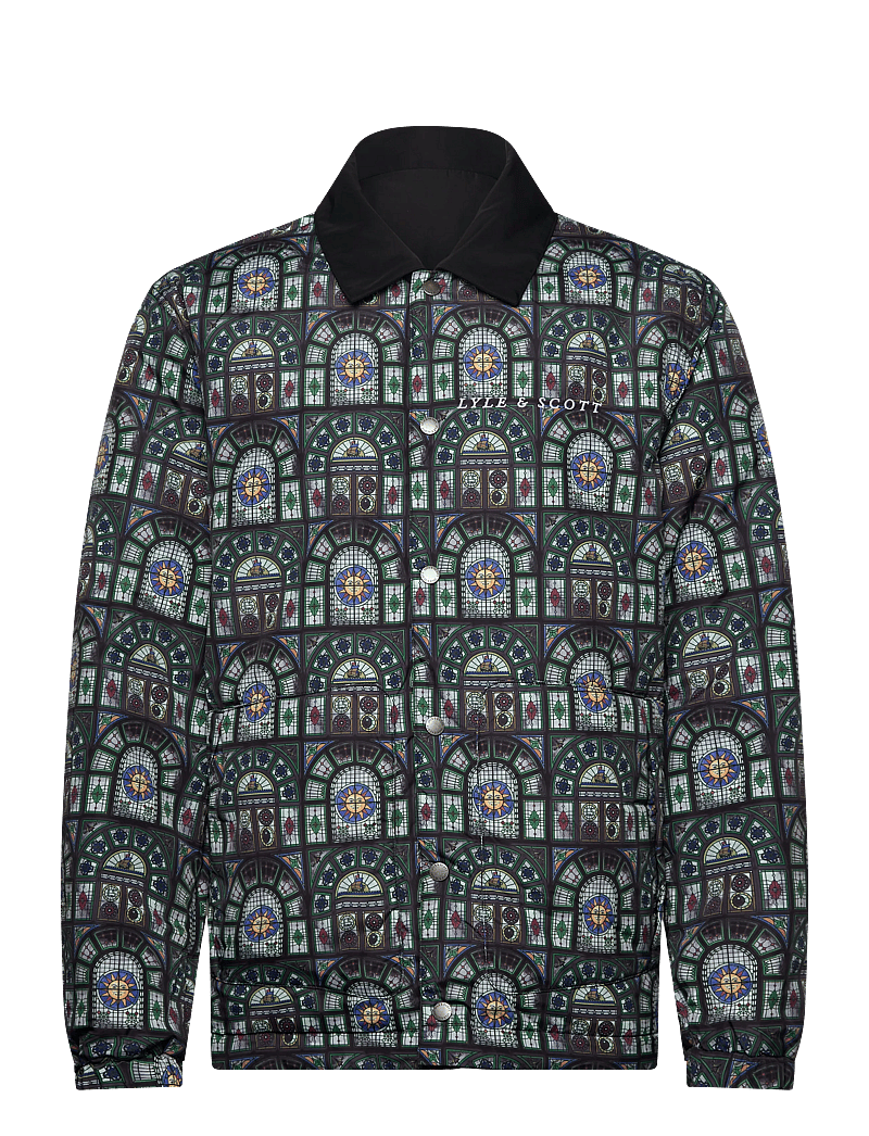 Lyle & Scott - Reversible Printed Jacket - fall jackets - z865 jet black - 3