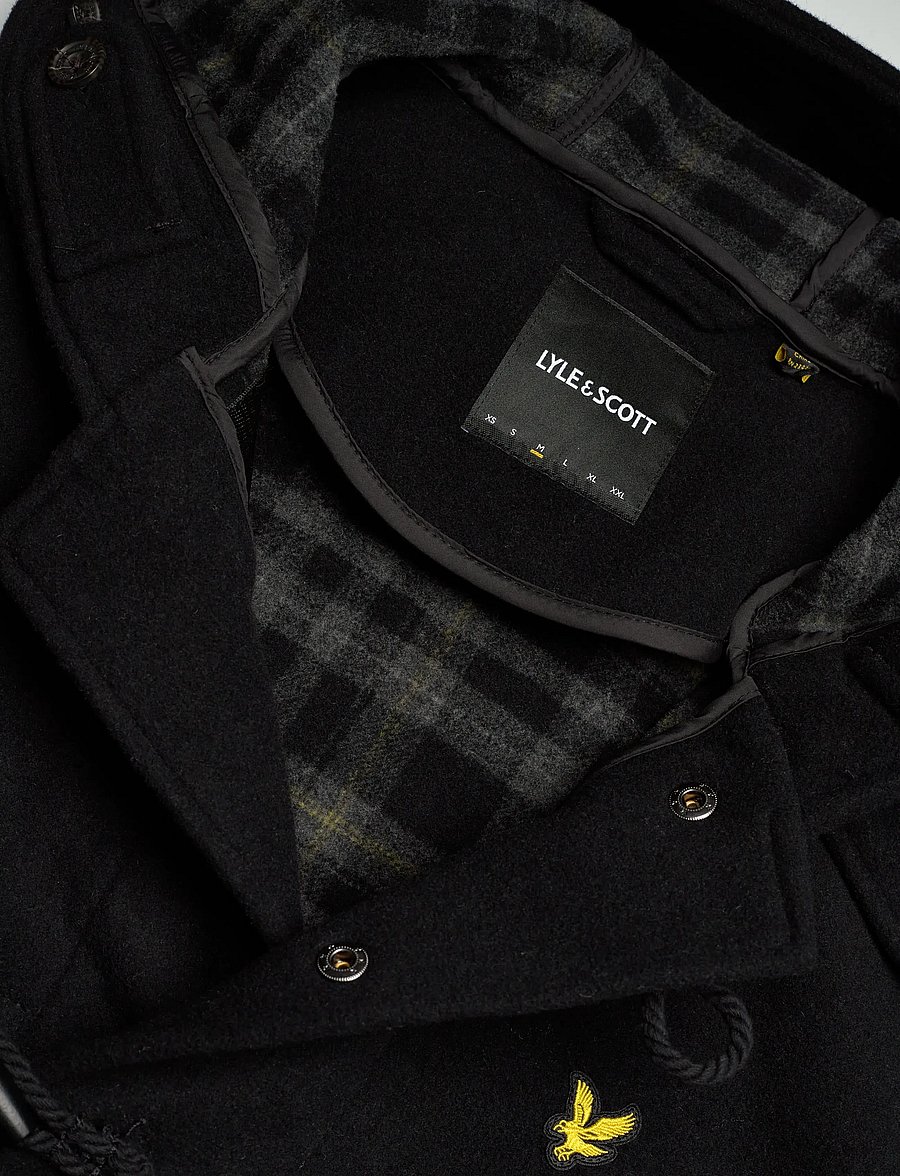 Lyle & Scott - Duffle Coat - villased mantlid - z865 jet black - 2