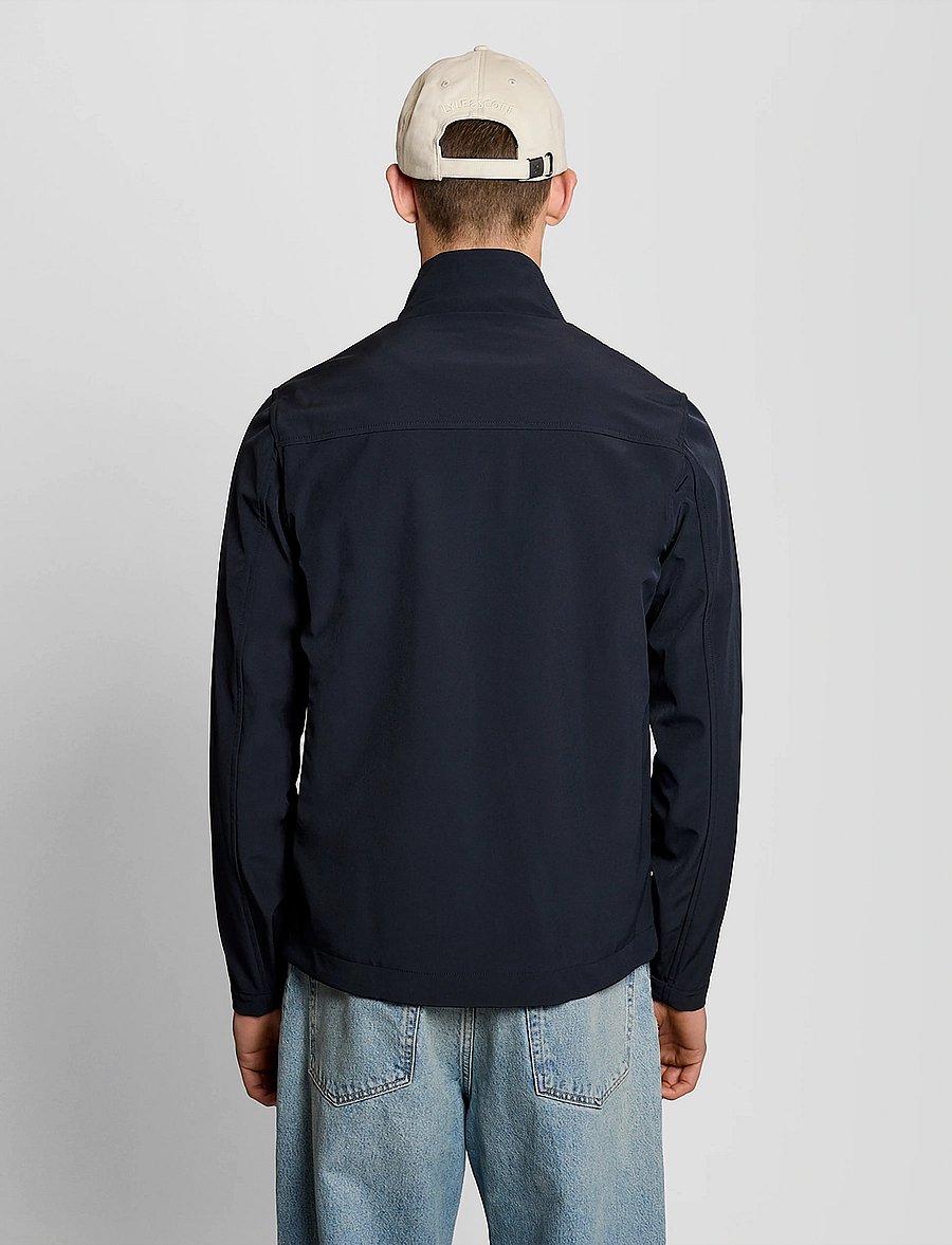Lyle & Scott - Mesh Back Softshell Funnel Neck Jacket - fall jackets - z271 dark navy - 3