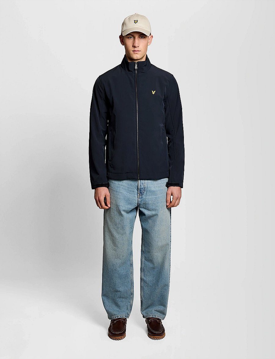 Lyle & Scott - Mesh Back Softshell Funnel Neck Jacket - fall jackets - z271 dark navy - 5