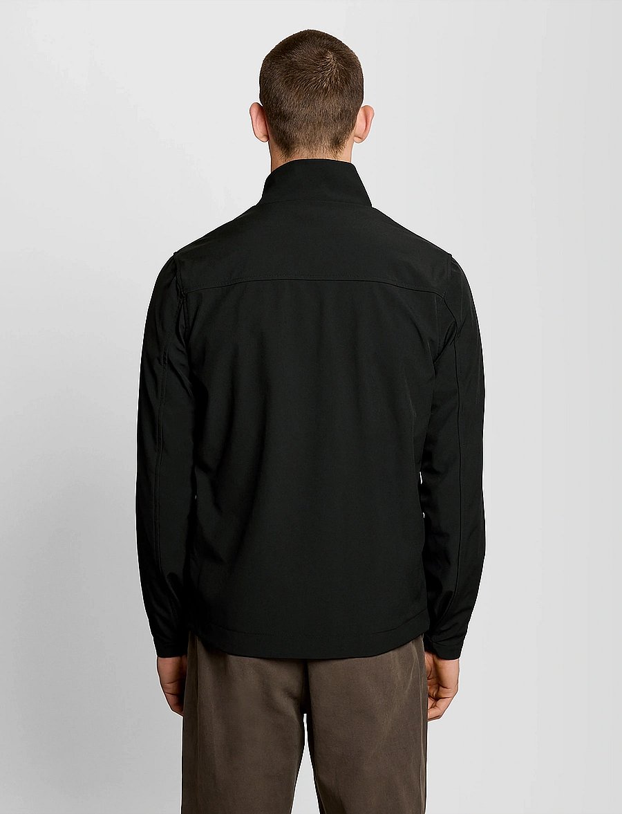 Lyle & Scott - Mesh Back Softshell Funnel Neck Jacket - fall jackets - z865 jet black - 3