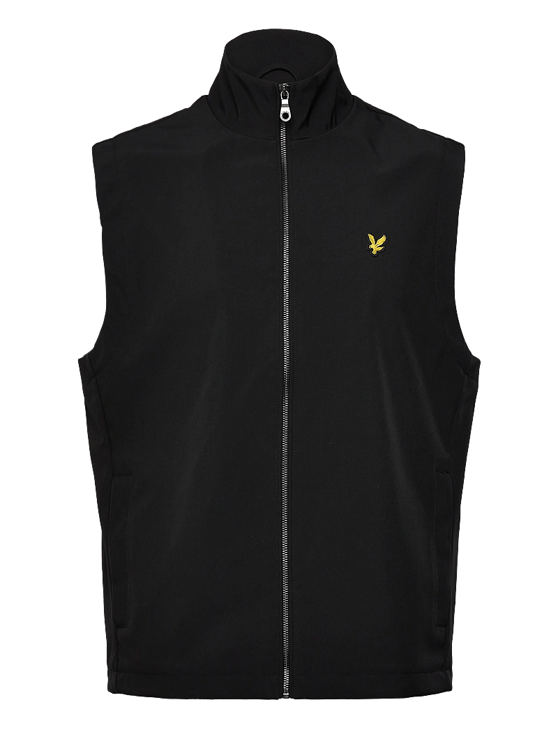 Lyle & Scott - Mesh Back Softshell Funnel Neck Gilet - outdoor - z865 jet black - 1