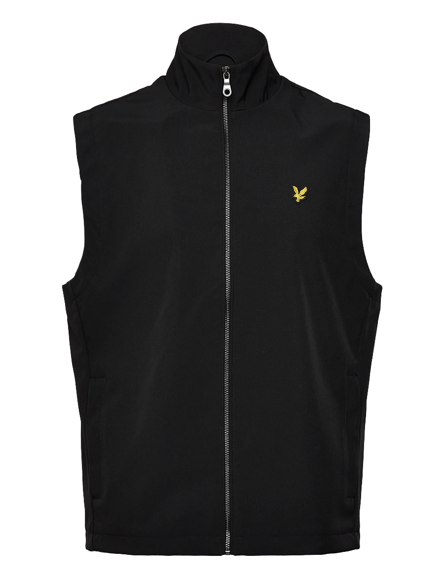 Lyle & Scott - Mesh Back Softshell Funnel Neck Gilet - outdoor - z865 jet black - 1