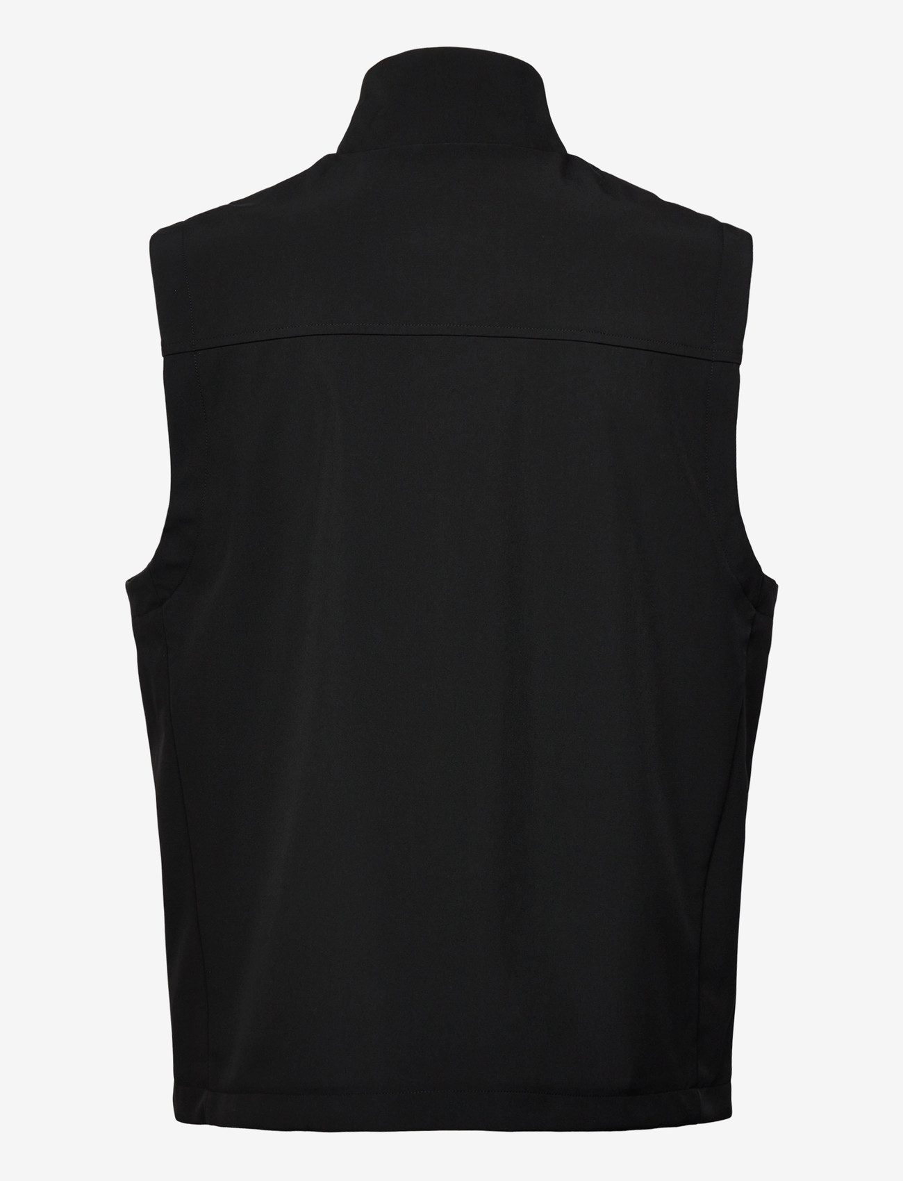 Lyle & Scott - Mesh Back Softshell Funnel Neck Gilet - västar - z865 jet black - 2