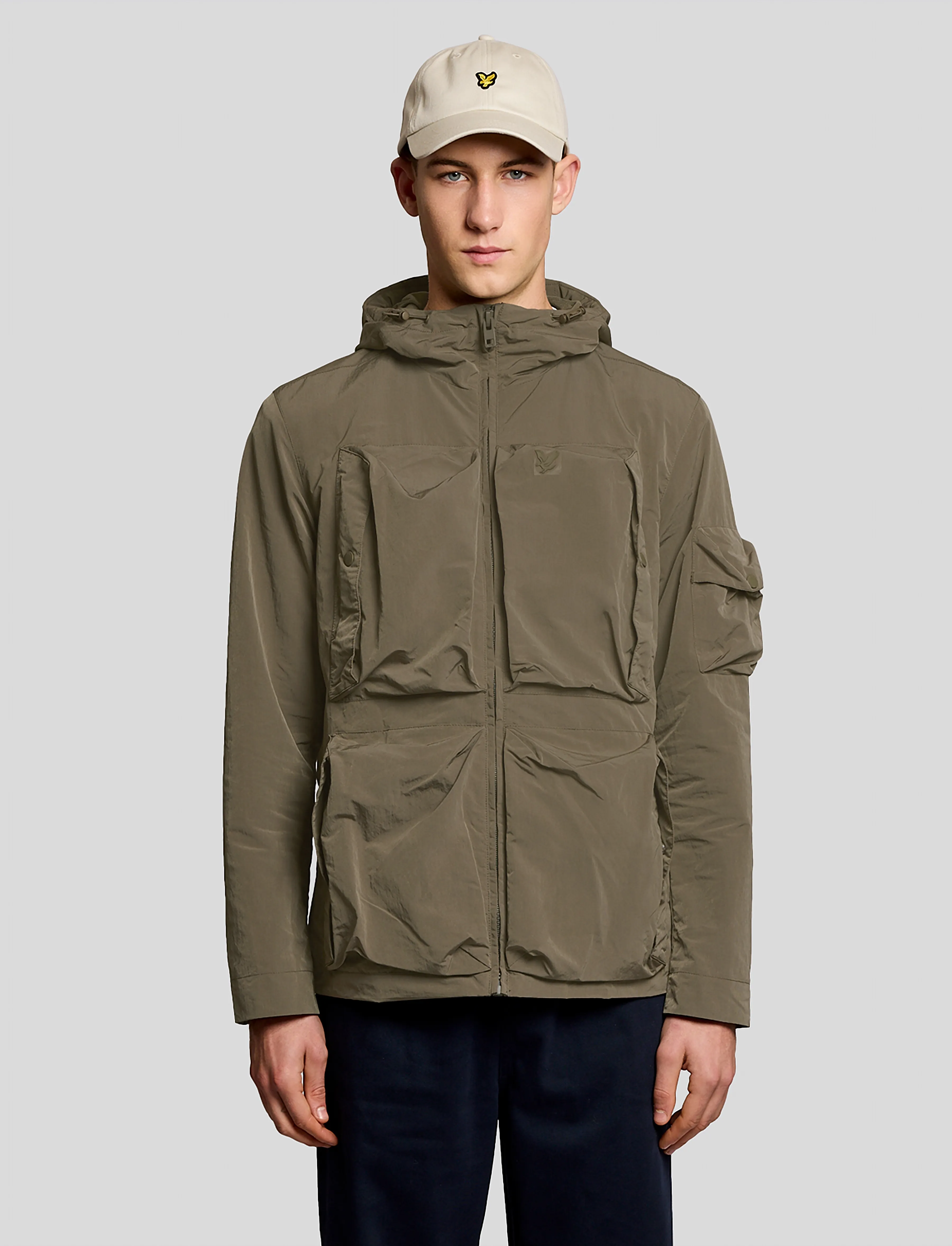 Lyle & Scott Lightweight Ripstop Windcheater - Jackor - X569 KHAKI ASH / brown