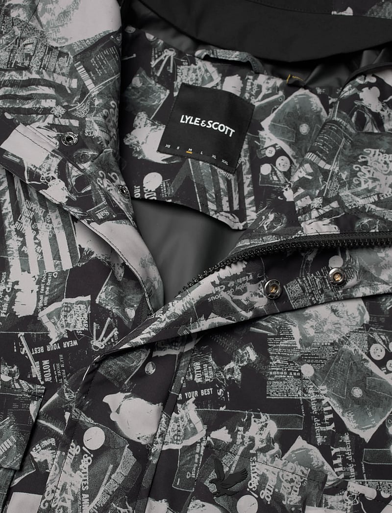 Lyle & Scott - Printed Smock Jacket - anoraks - z865 jet black - 5