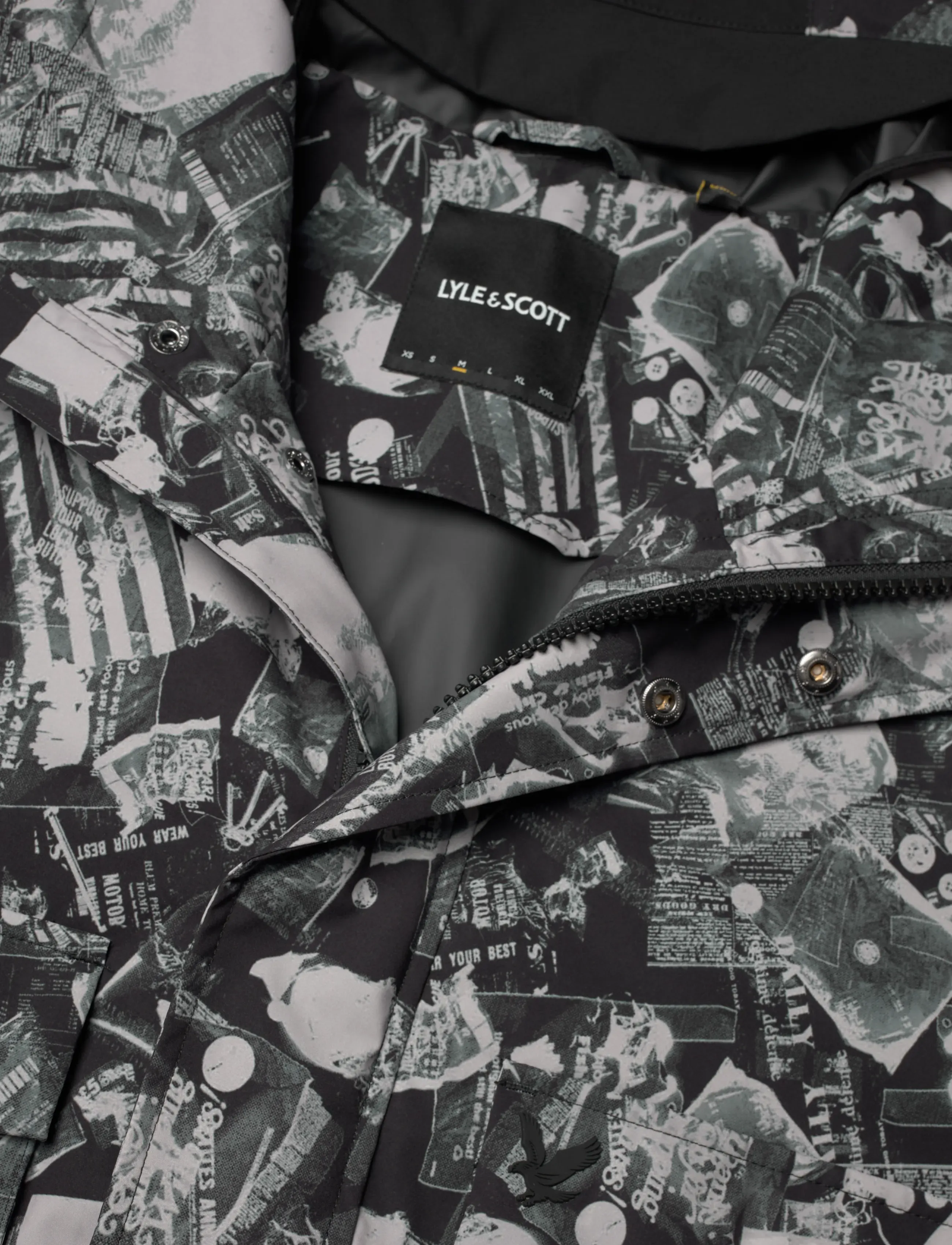 Lyle & Scott - Printed Smock Jacket - anoraks - z865 jet black - 5