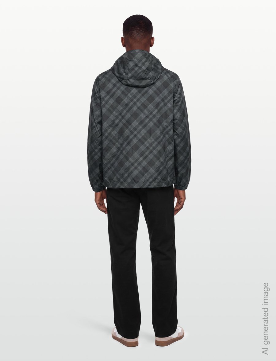 Lyle & Scott - Tartan Hooded Zip Through Jacket - efterårsjakker - jet black - 4