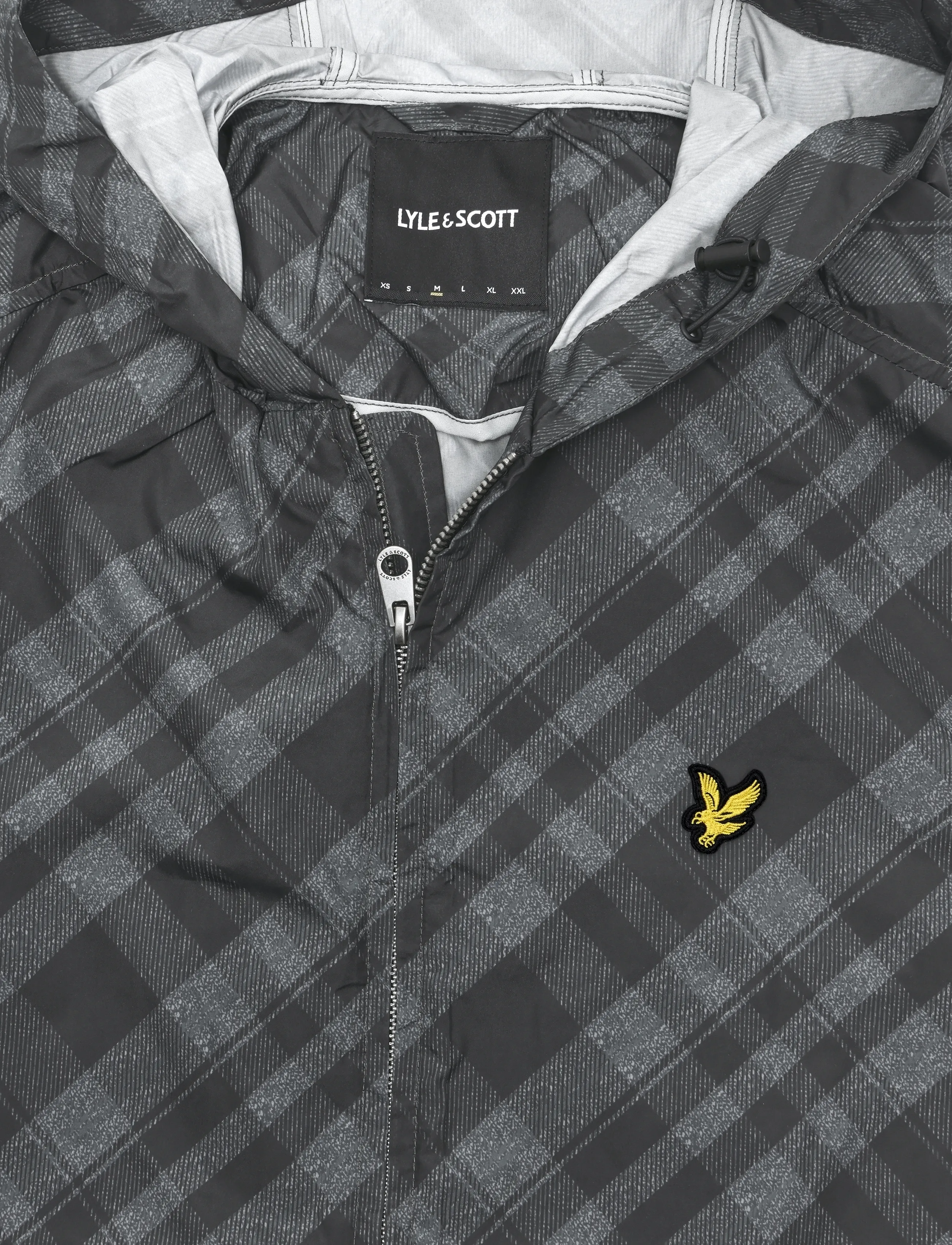 Lyle & Scott - Tartan Hooded Zip Through Jacket - efterårsjakker - jet black - 5