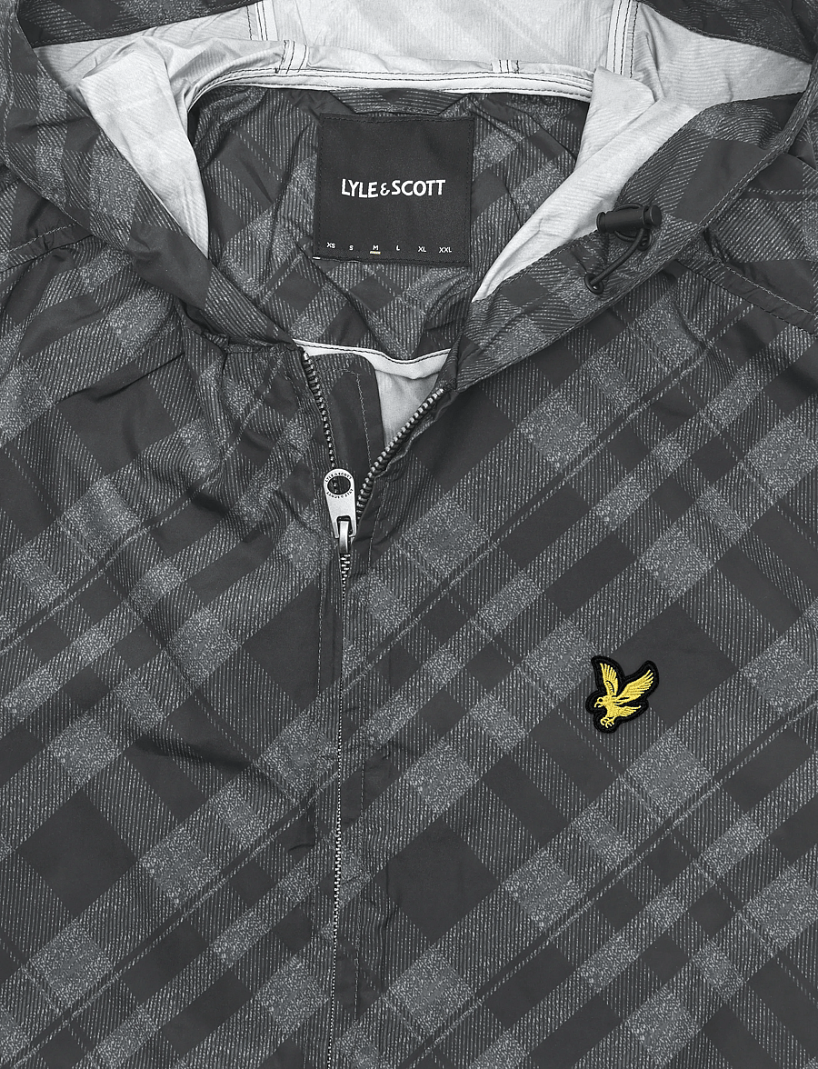 Lyle & Scott - Tartan Hooded Zip Through Jacket - efterårsjakker - jet black - 5