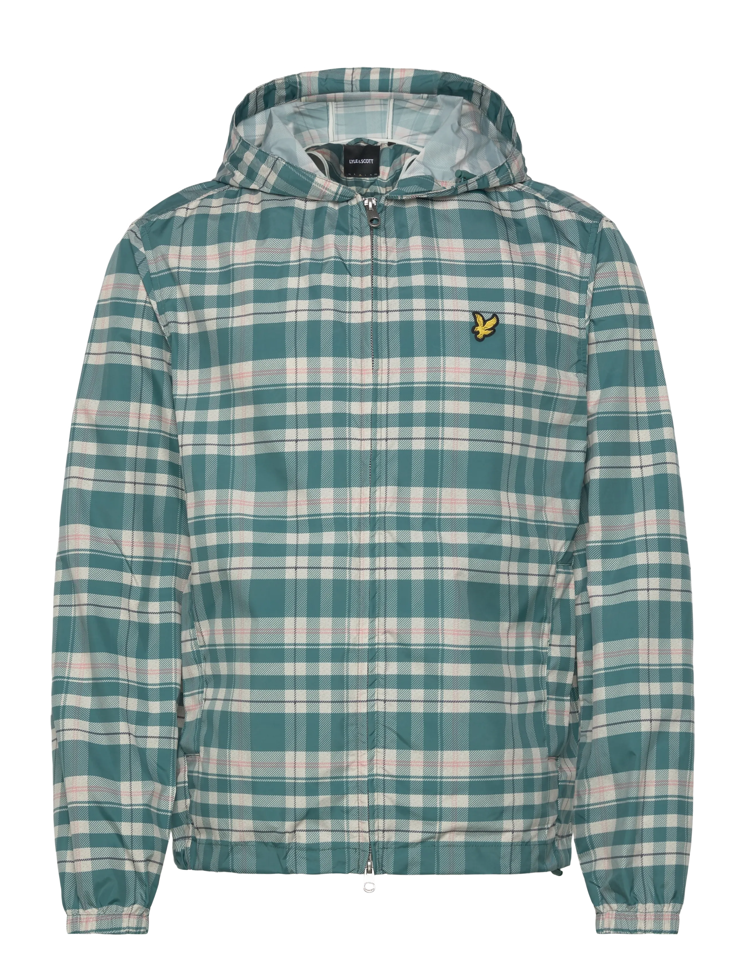 Lyle & Scott Tartan Hooded Zip Through Jacket - Lyle & Scott - W130 EVERGLADE / green