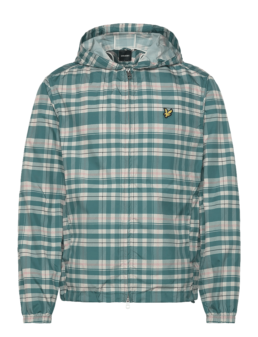 Lyle & Scott - Tartan Hooded Zip Through Jacket - herbstjacken - w130 everglade - 1