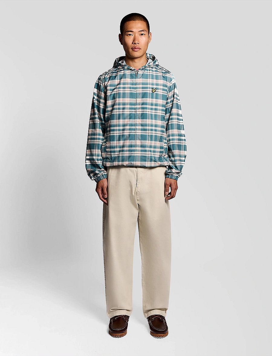 Lyle & Scott - Tartan Hooded Zip Through Jacket - herbstjacken - w130 everglade - 5