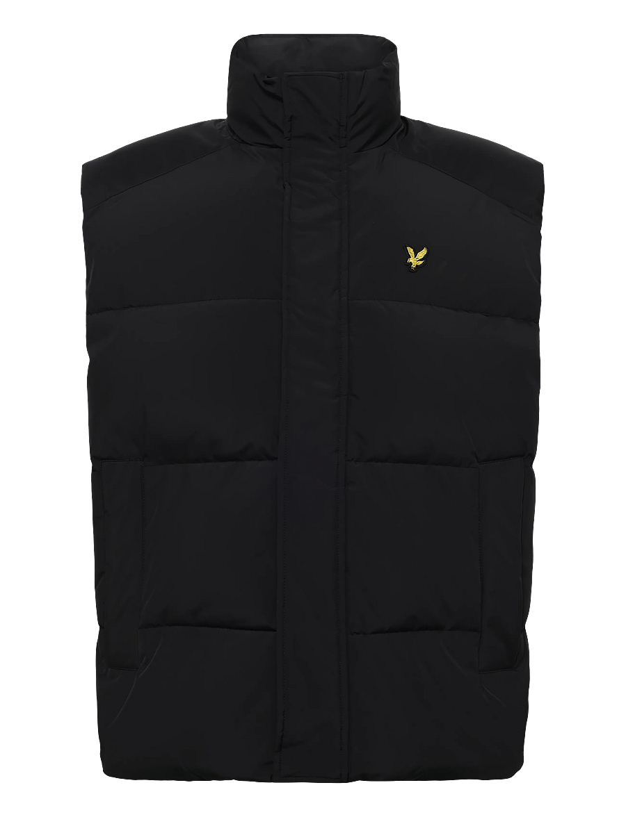 Lyle & Scott - Funnel Neck Puffer Gilet - vestid - jet black - 0