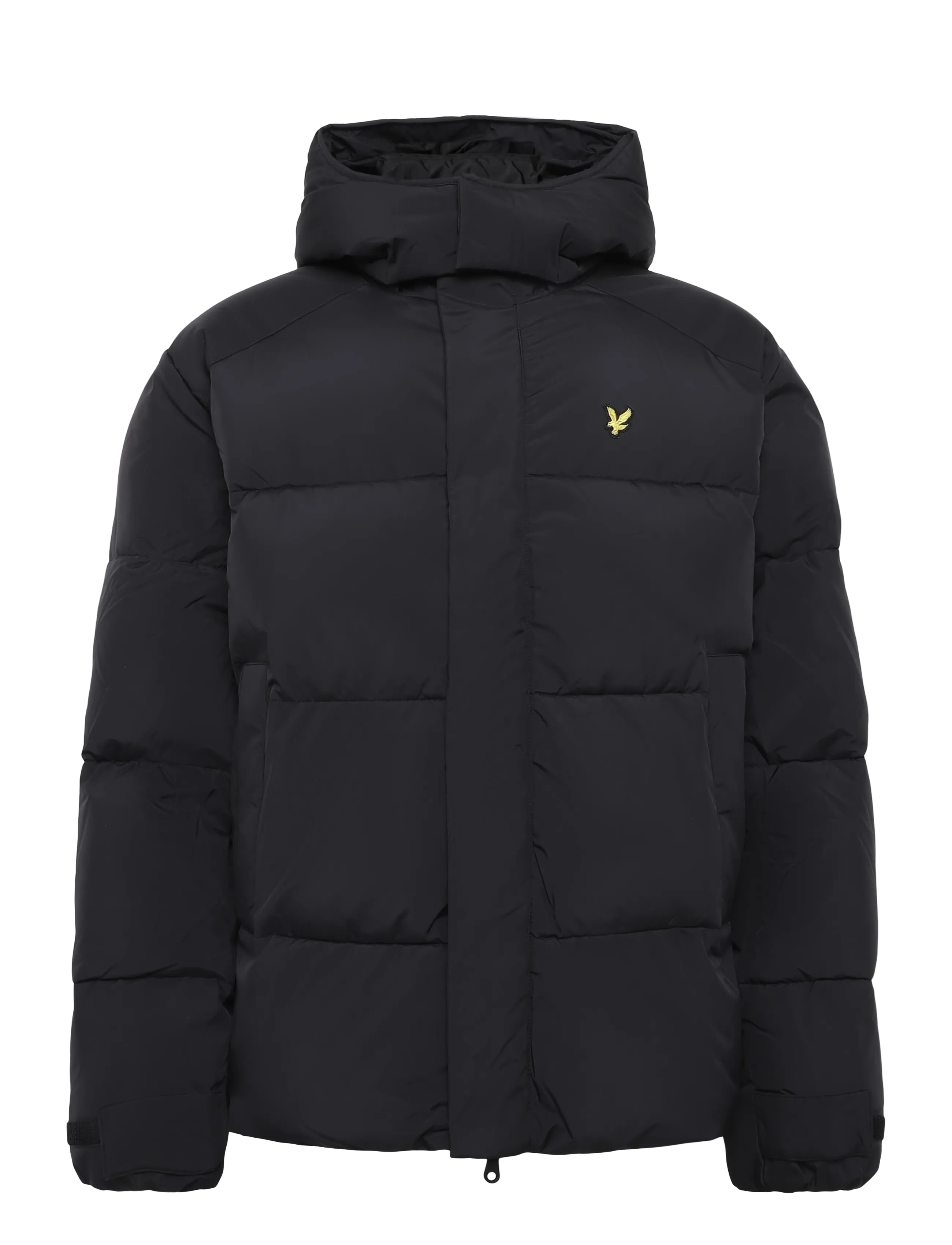 Lyle & Scott Hooded Puffer Jacket, L, Jackets, Schwarz - Padded Männerswear
