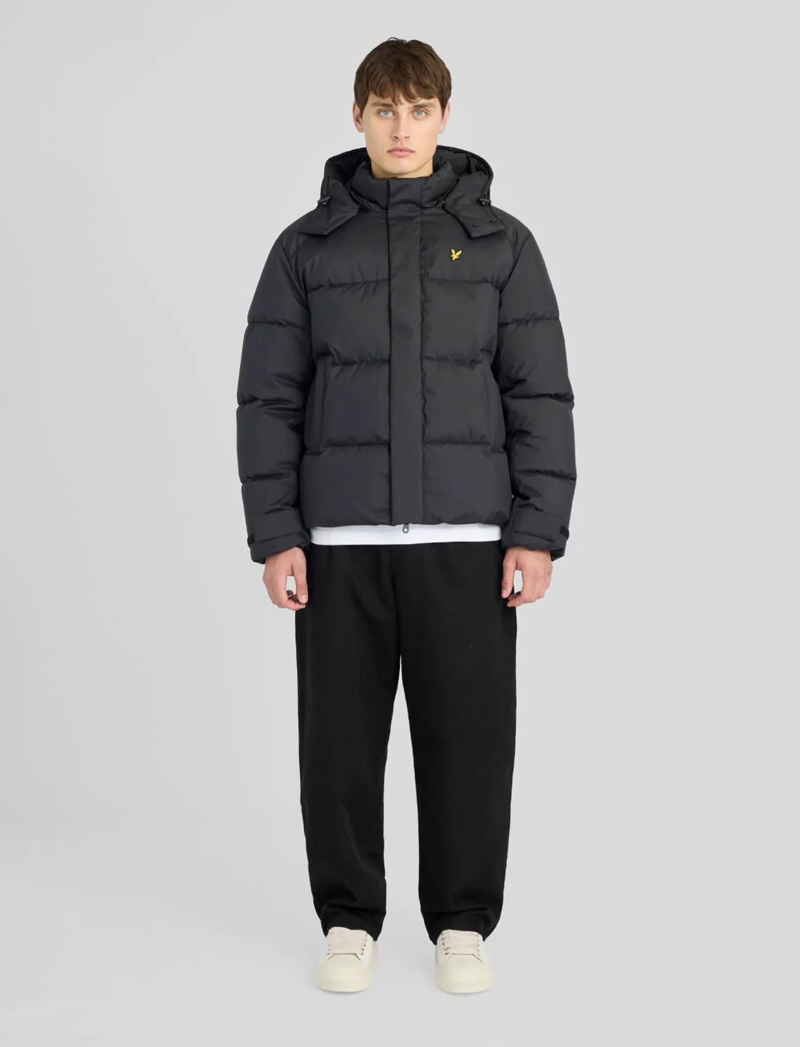 Lyle & Scott - Hooded Puffer Jacket - daunenjacken - jet black - 4