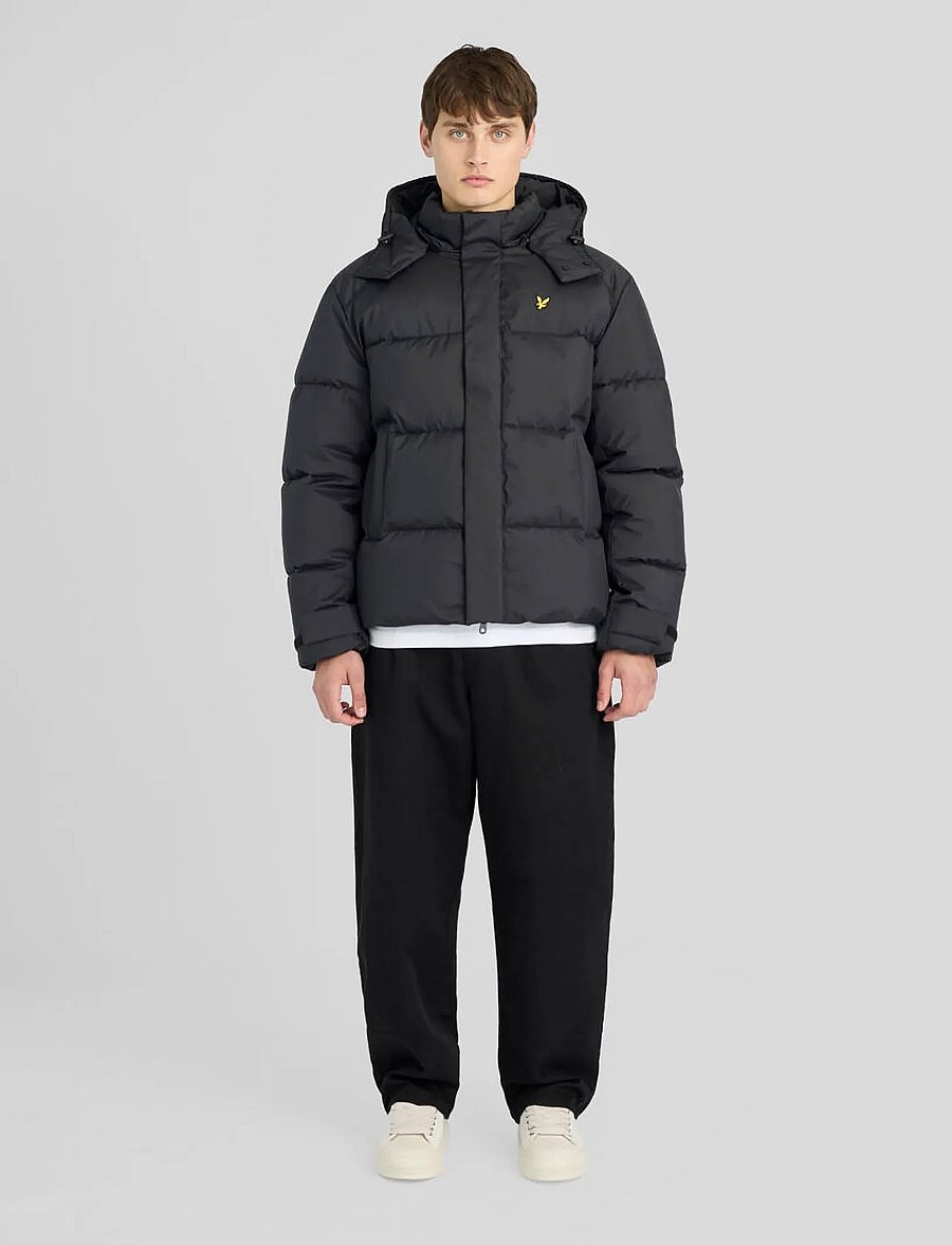 Lyle & Scott - Hooded Puffer Jacket - daunenjacken - jet black - 4