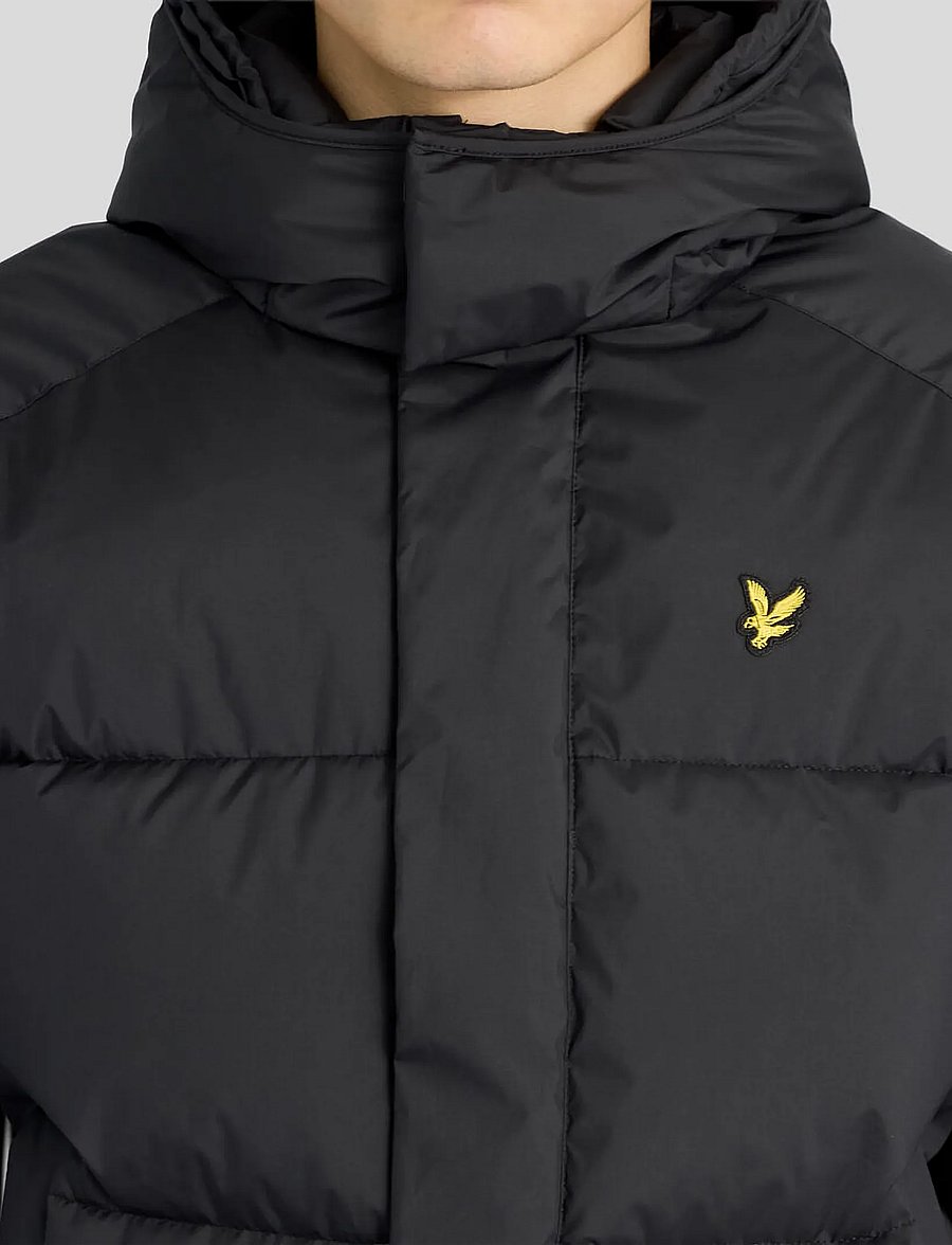Lyle & Scott - Hooded Puffer Jacket - daunenjacken - jet black - 5