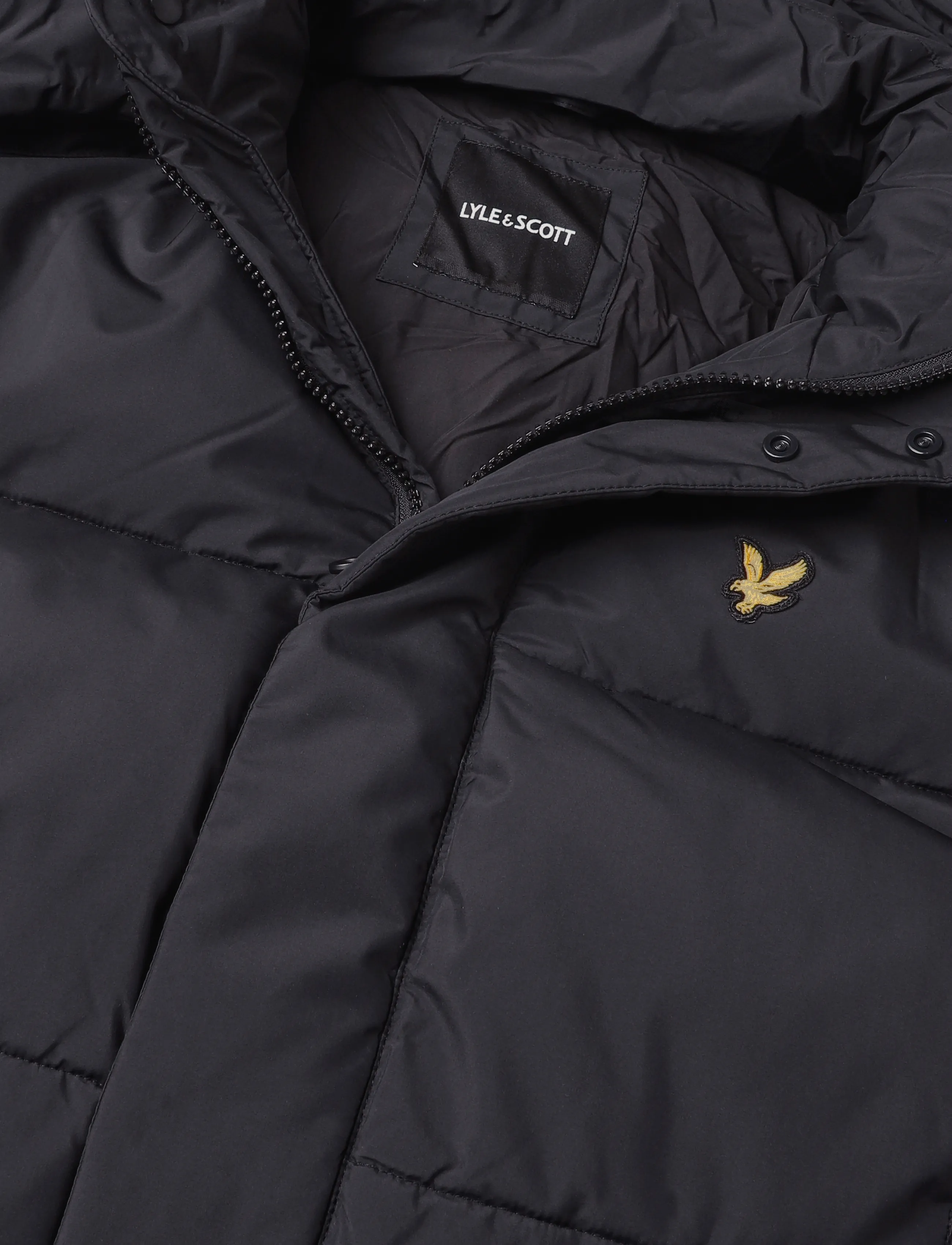 Lyle & Scott - Hooded Puffer Jacket - sulejoped - jet black - 2