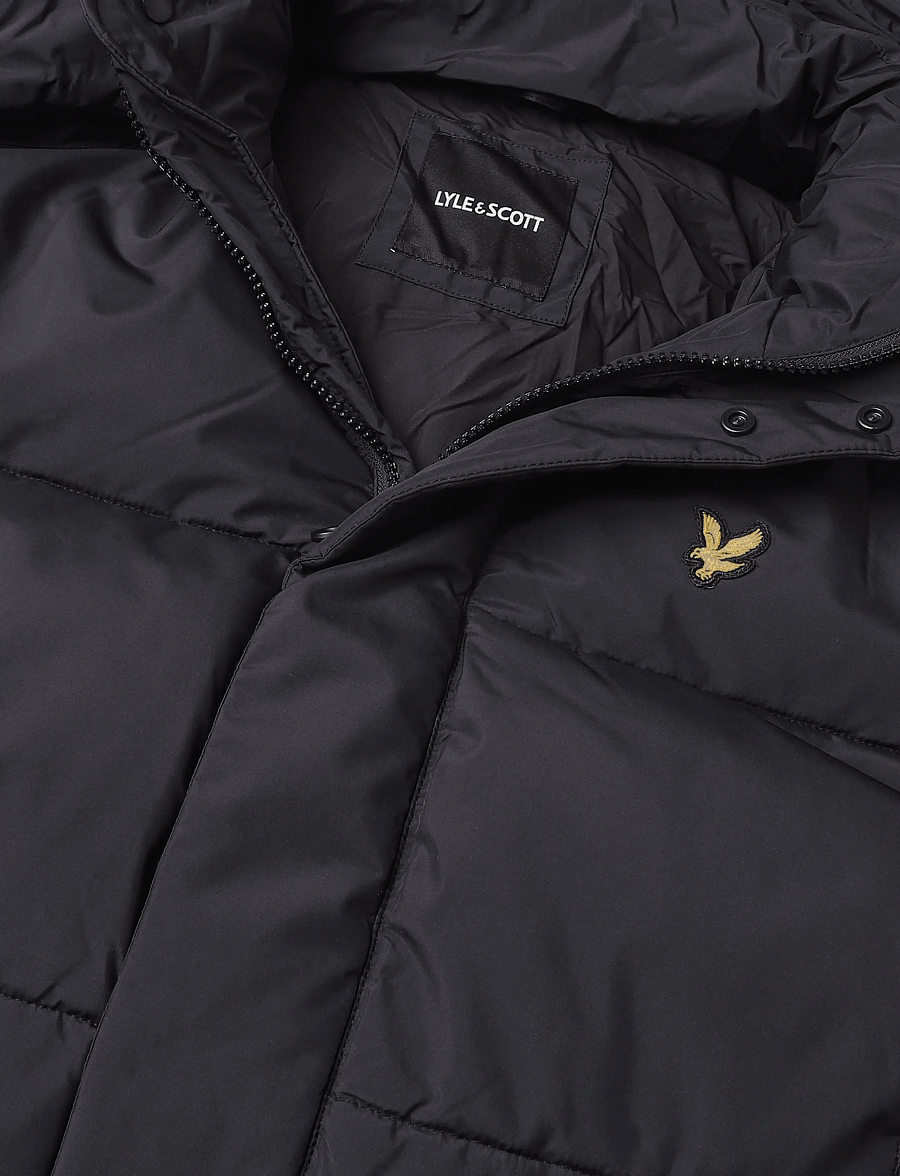 Lyle & Scott - Hooded Puffer Jacket - dunjakker - jet black - 2