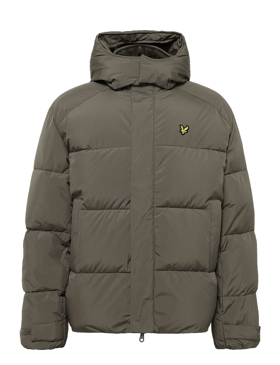 Lyle & Scott - Hooded Puffer Jacket - daunenjacken - khaki ash - 1