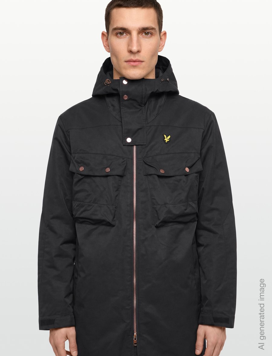 Lyle & Scott - Waxed Guard Parka - parkas - jet black - 3