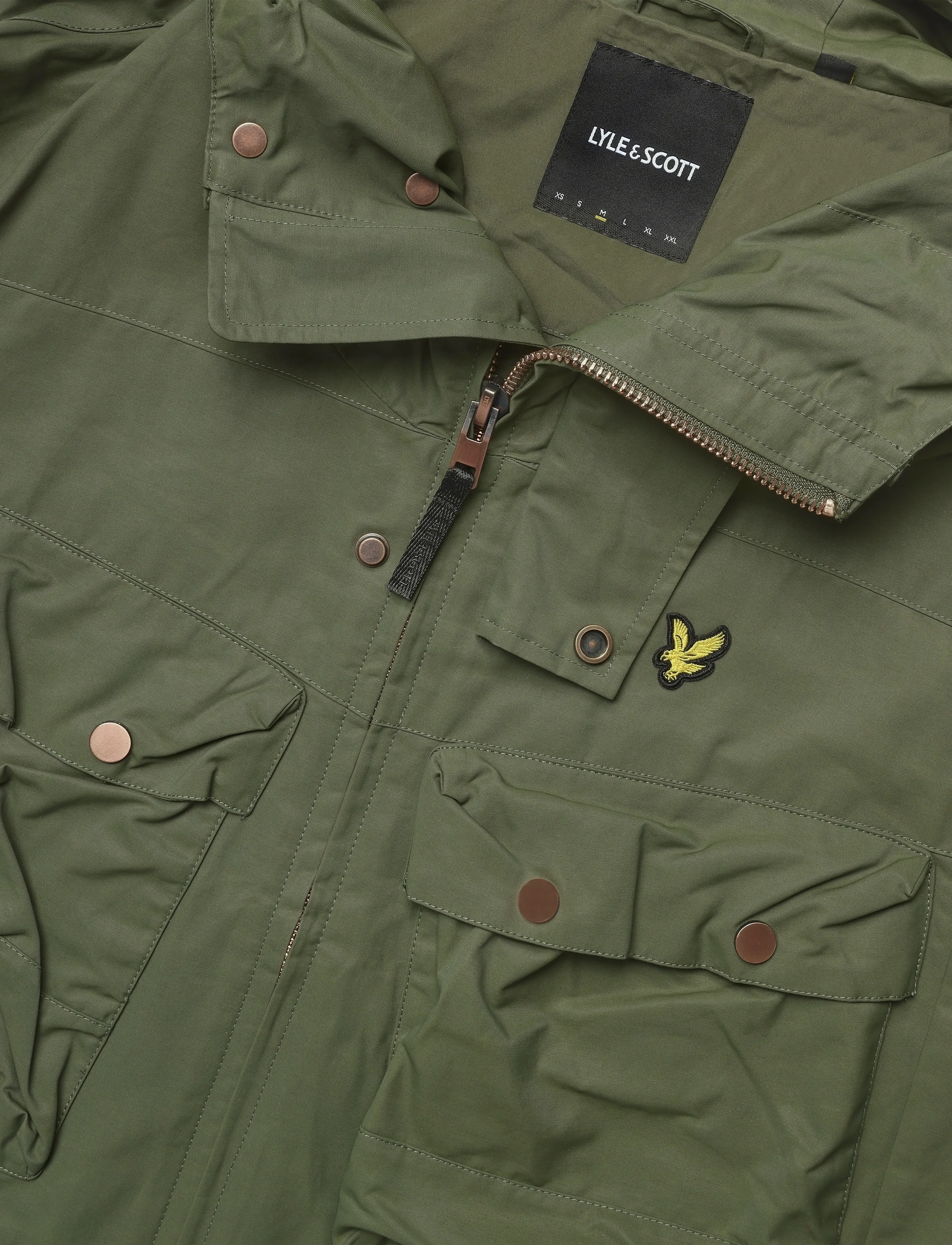 Lyle & Scott - Waxed Guard Parka - parkas - true olive - 2