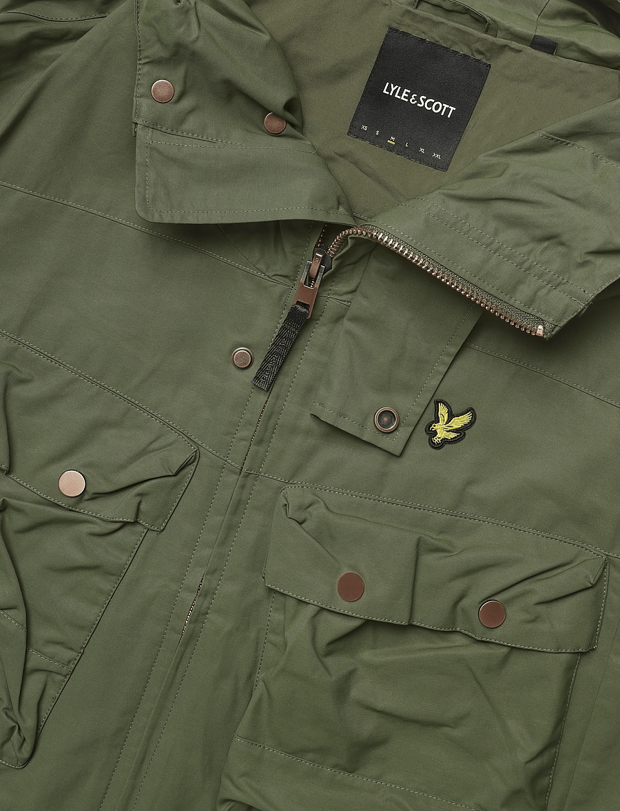 Lyle & Scott - Waxed Guard Parka - parkas - true olive - 2