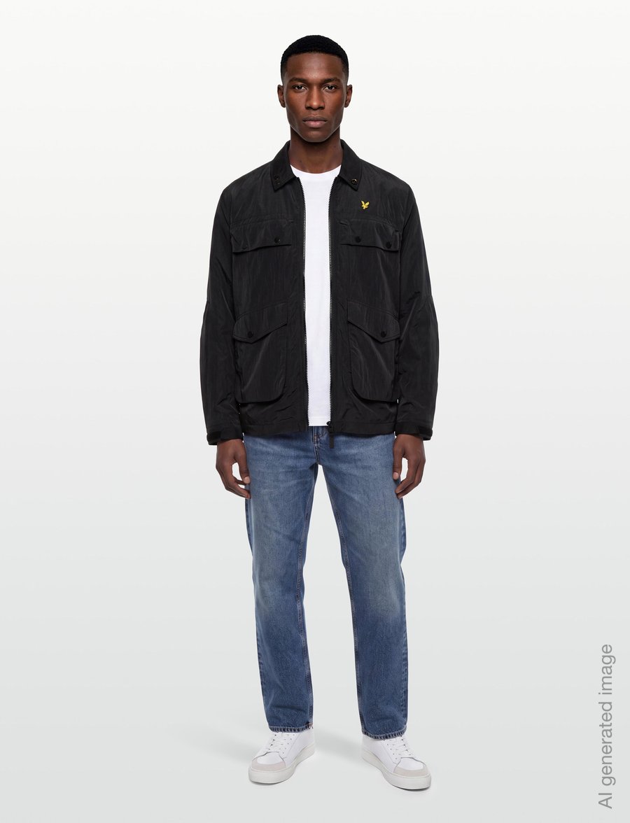 Lyle & Scott - 4 Pockets Blouson Jacket - kurtki wiosenne - black ice - 0