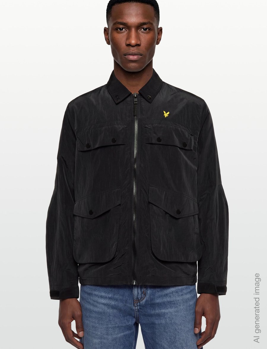 Lyle & Scott - 4 Pockets Blouson Jacket - kurtki wiosenne - black ice - 3